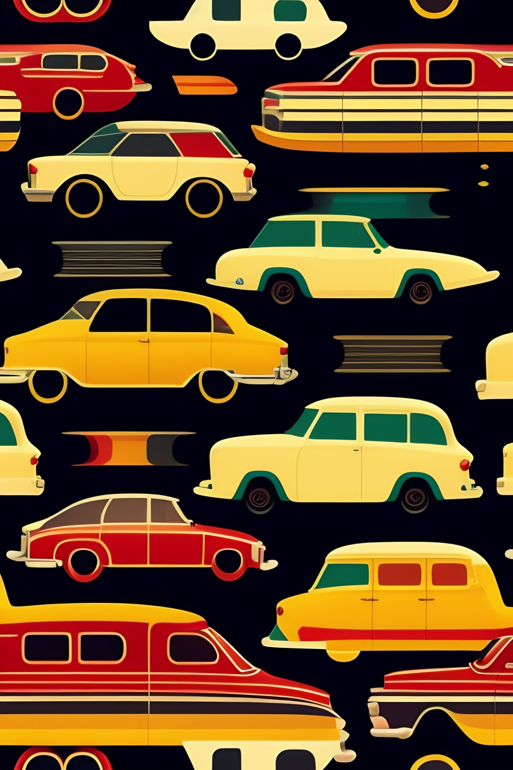 Lexica - Seamless pattern, abstract, cars, vintage, classic, high ...