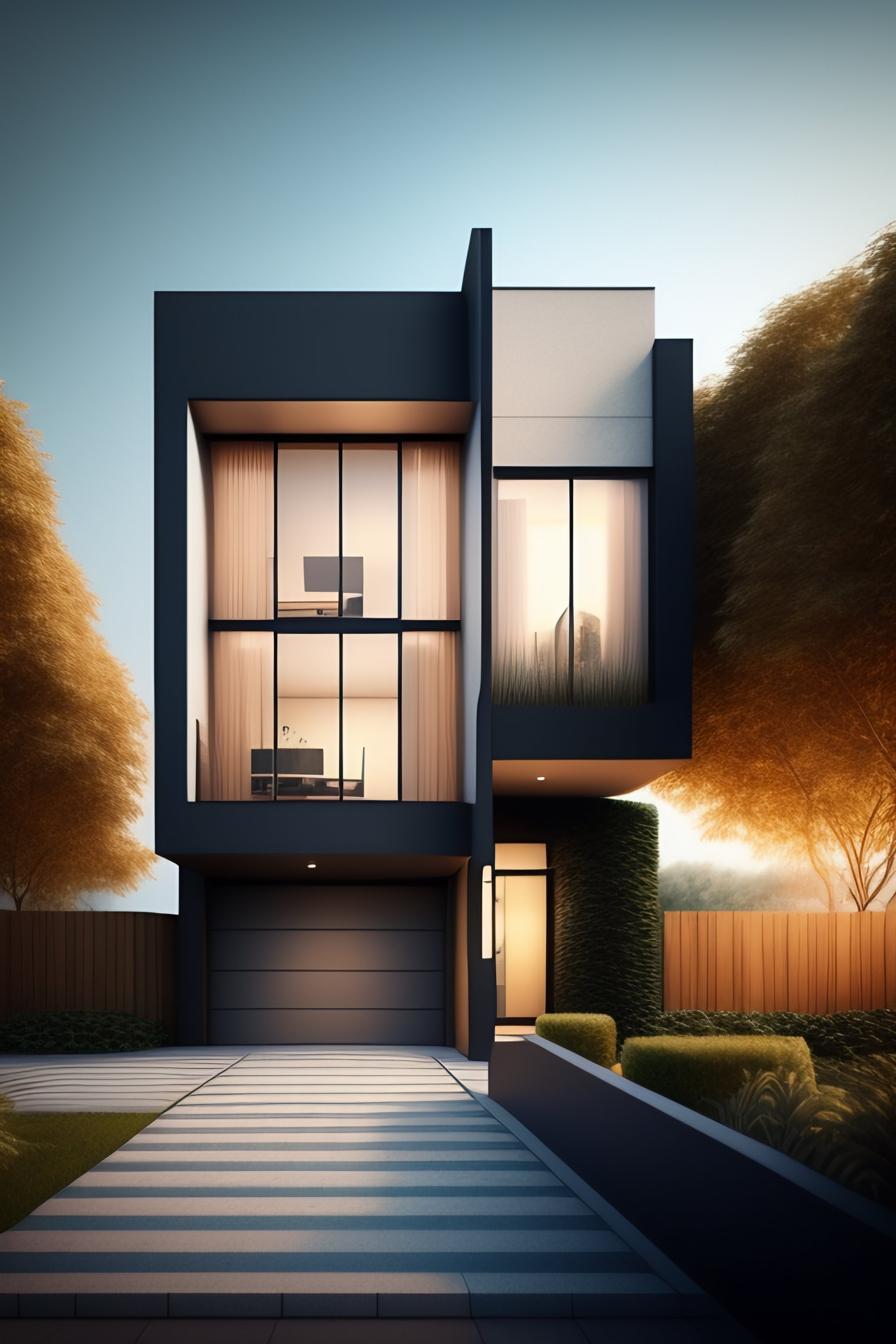Lexica - Blonde woman building architecture house