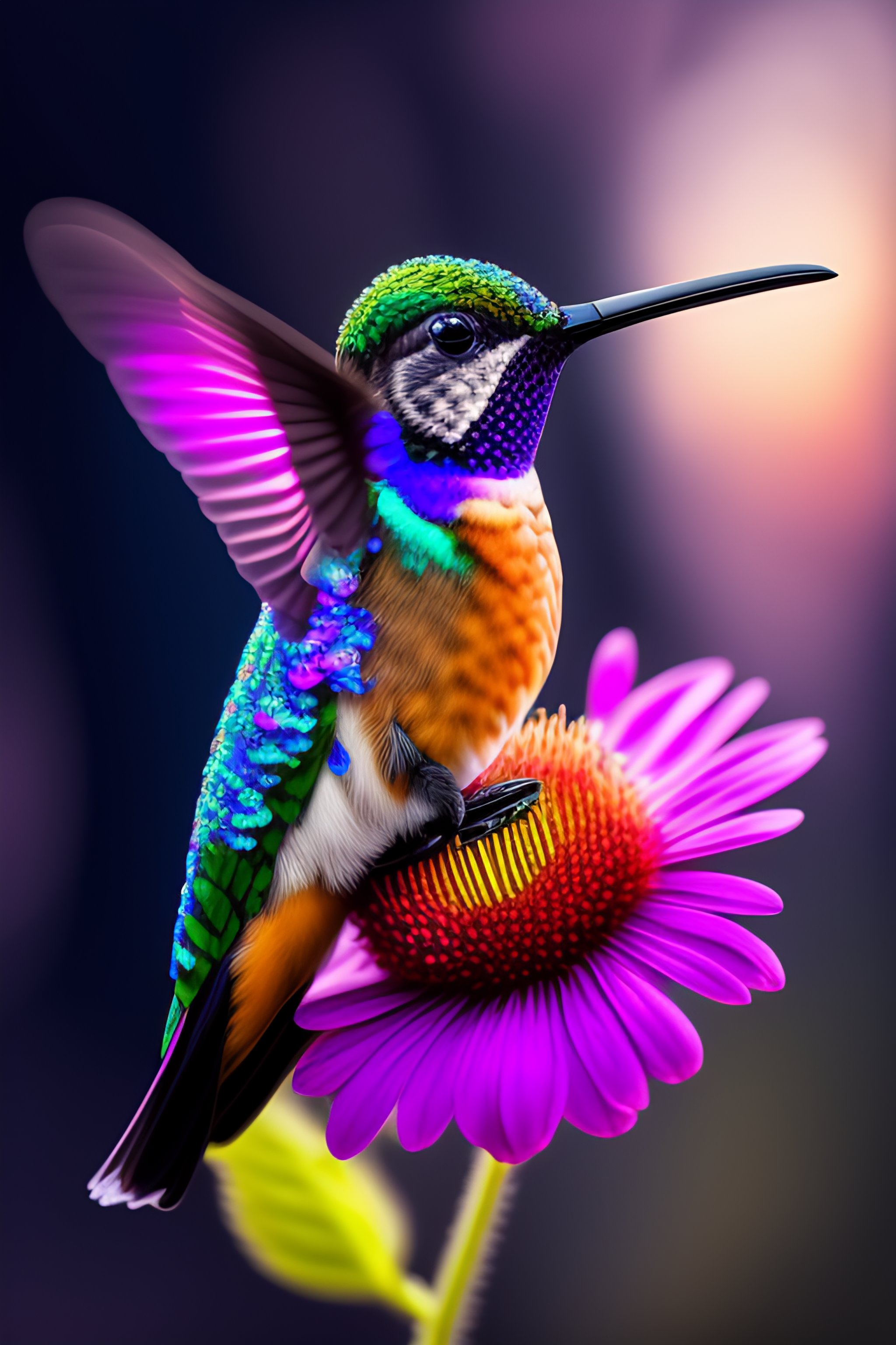 Lexica - Hummingbird with metal skin, digital art, 8K resolution ...