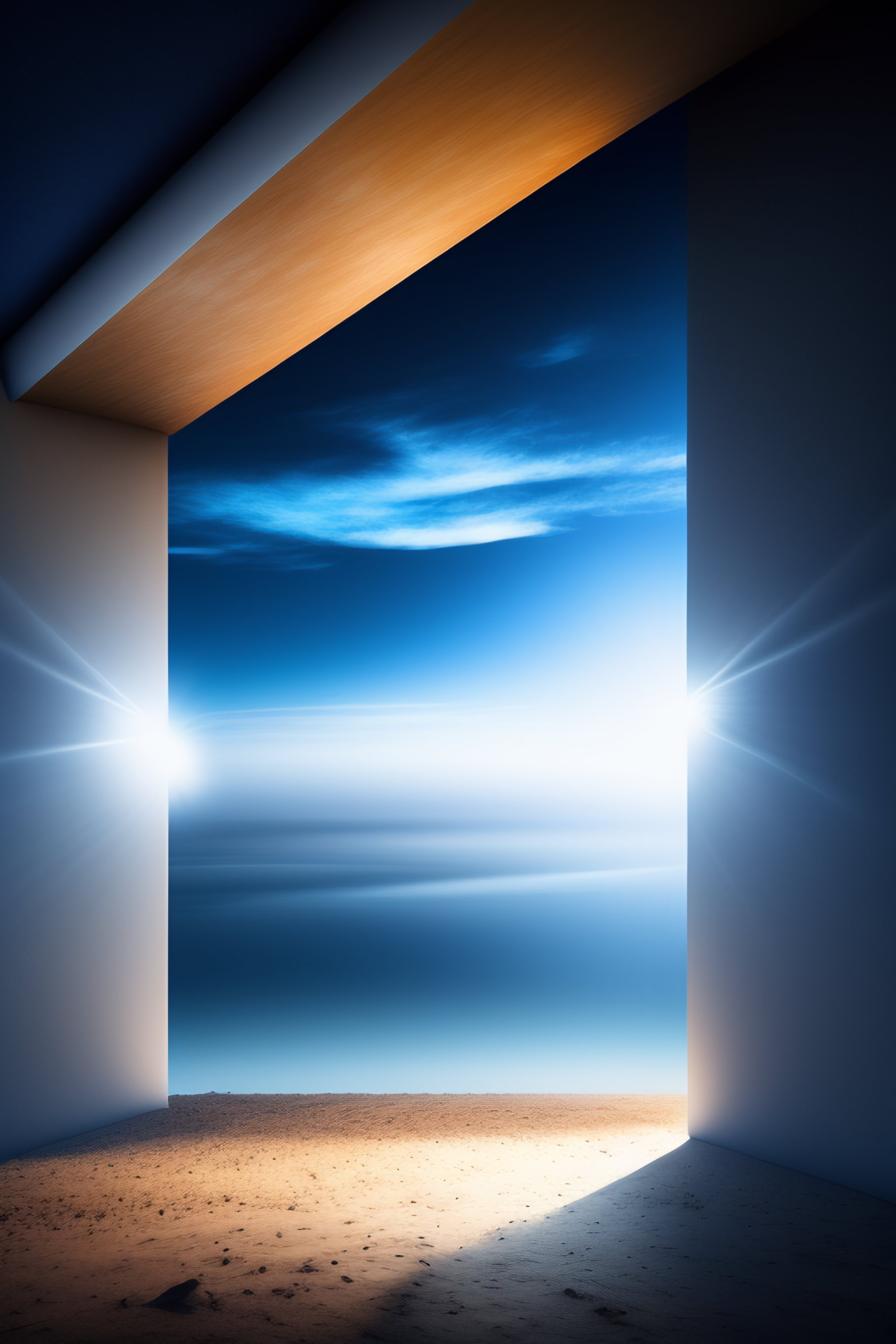 Lexica A background of blue sky with a flash of white light