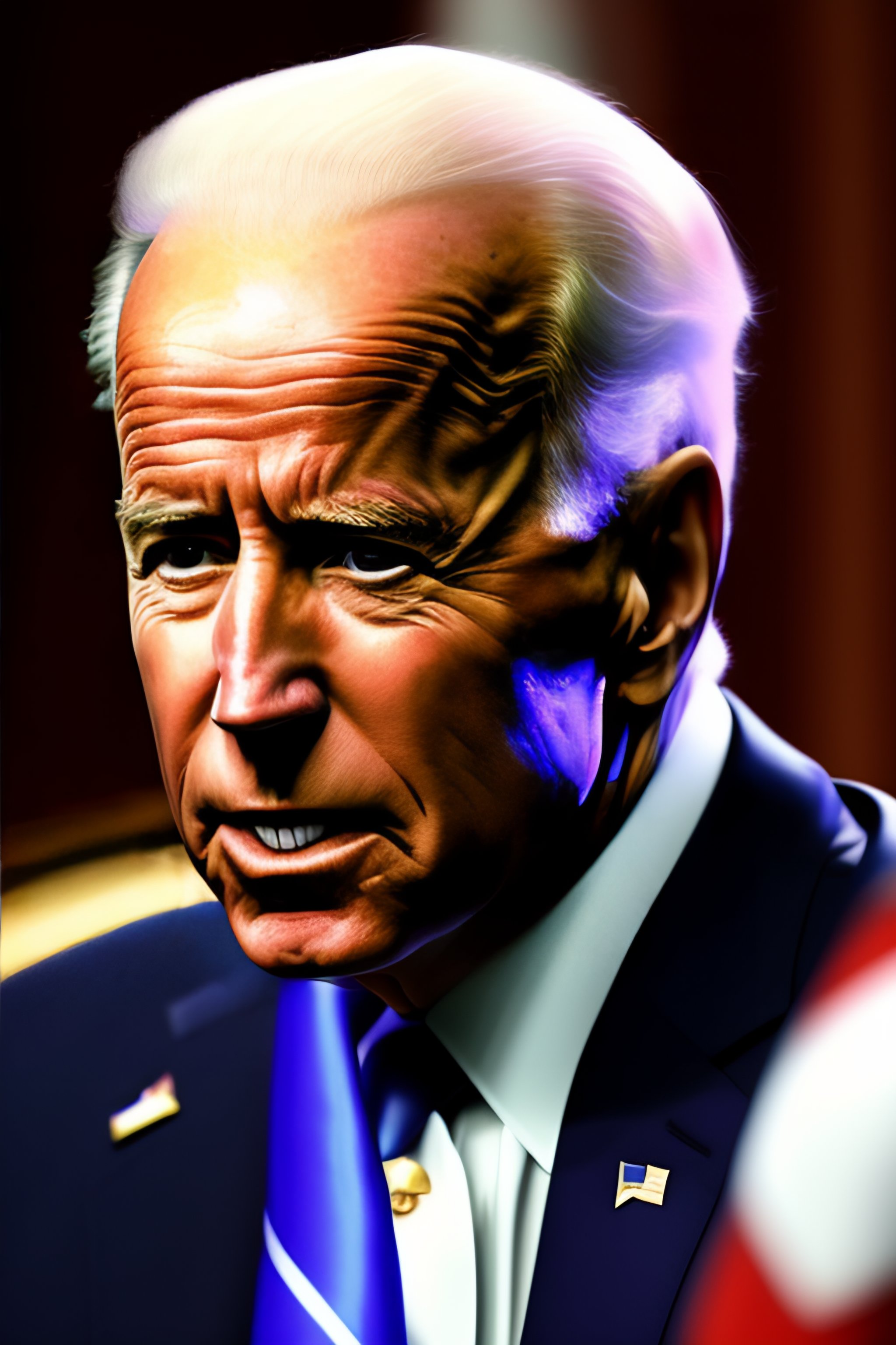 Lexica Portrait of Joe Biden in a straightjacket