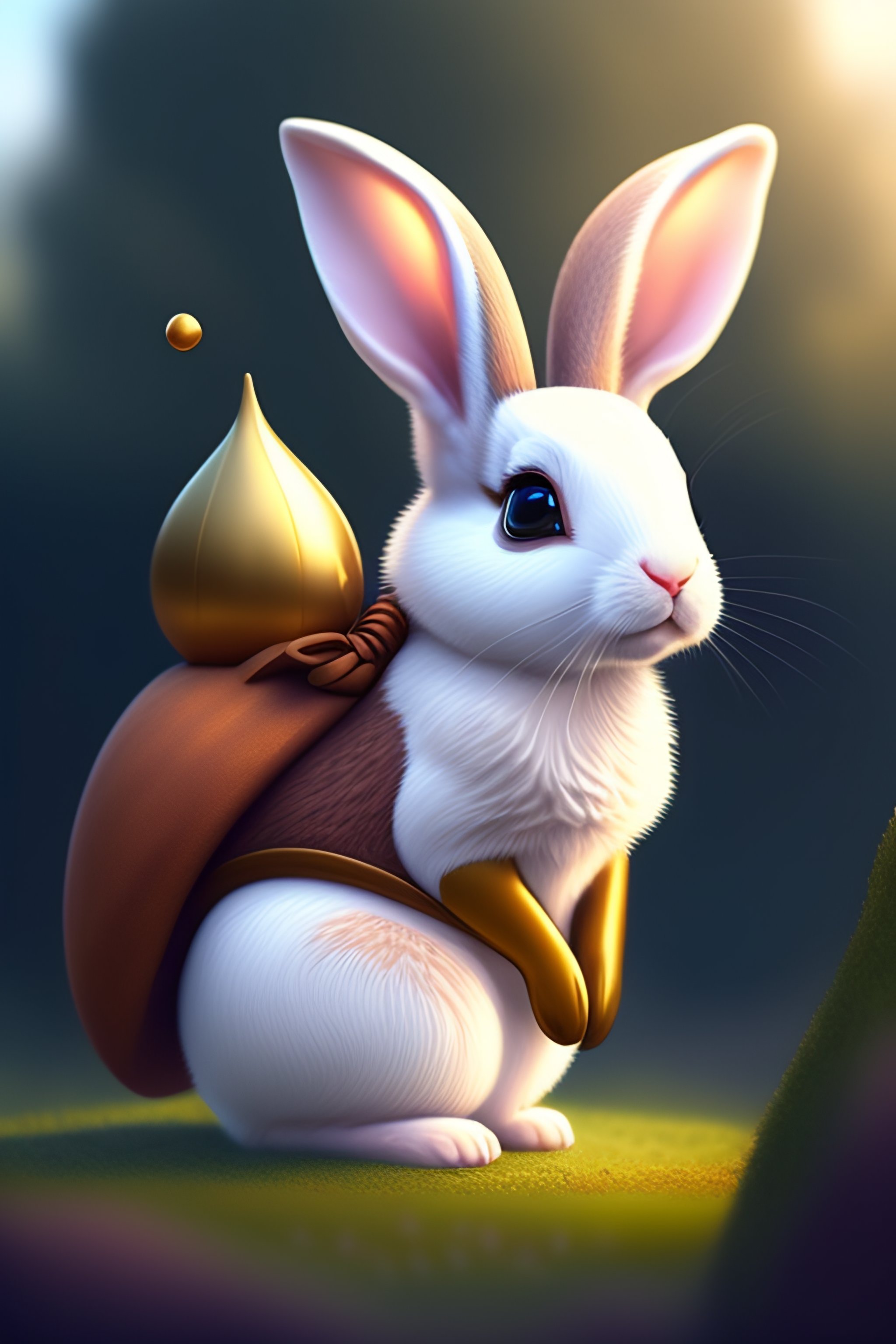 Lexica - Cute and adorable cartoon rabbit rhea facing the camera ...