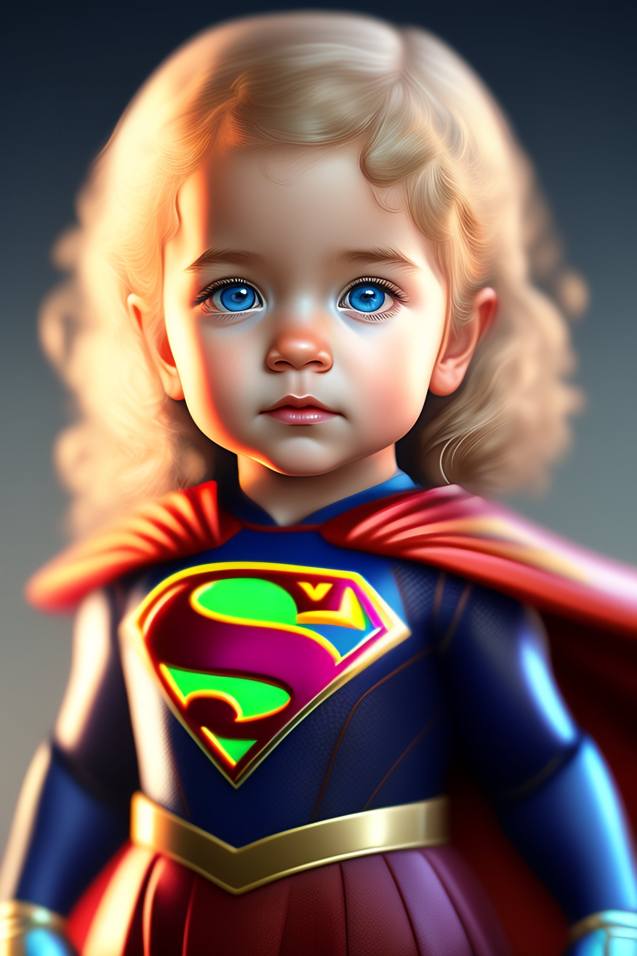 Lexica - Baby Supergirl, Moonwalker, Render, Rembrandt, Cgsociety 