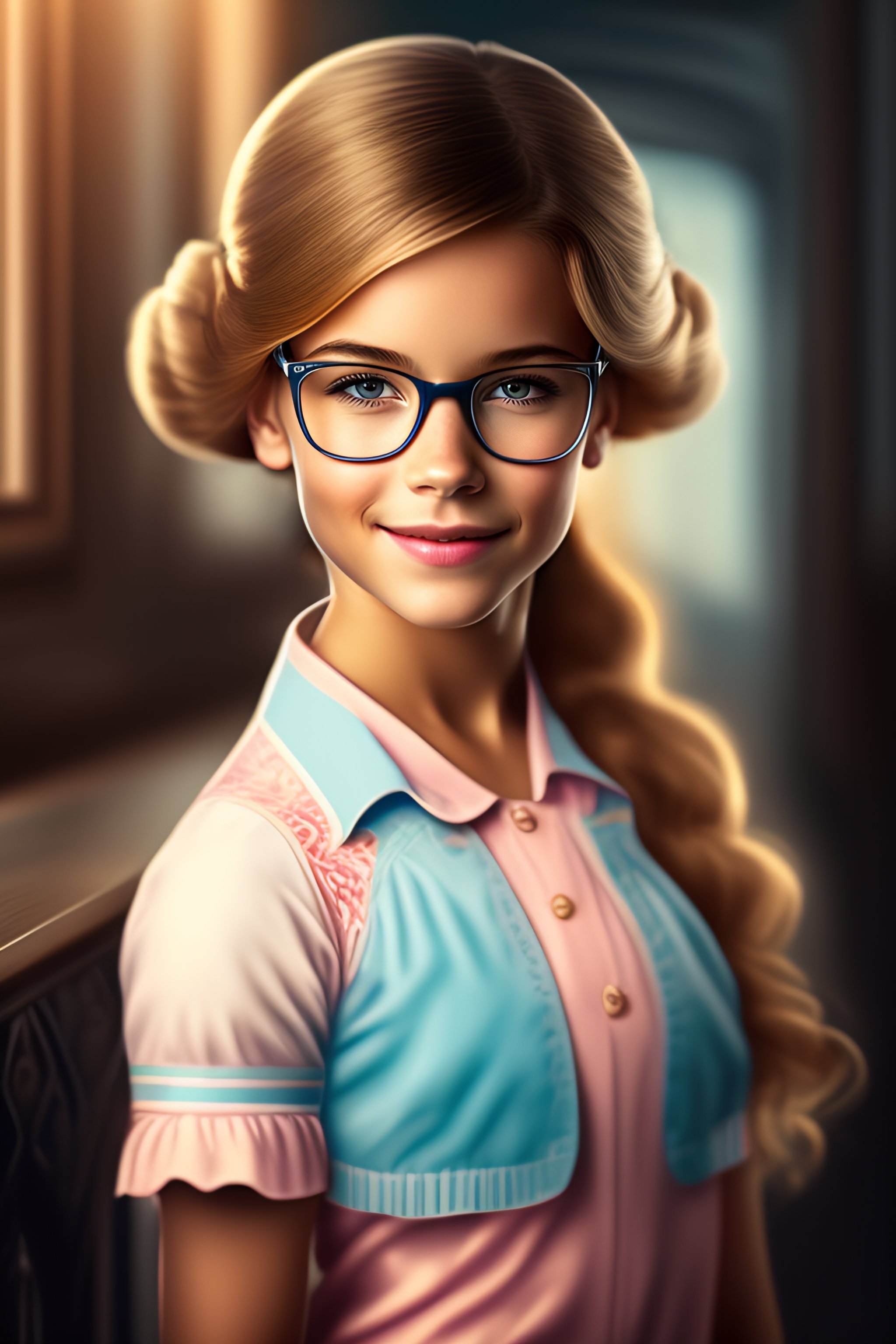 Lexica Beautiful girl nerd