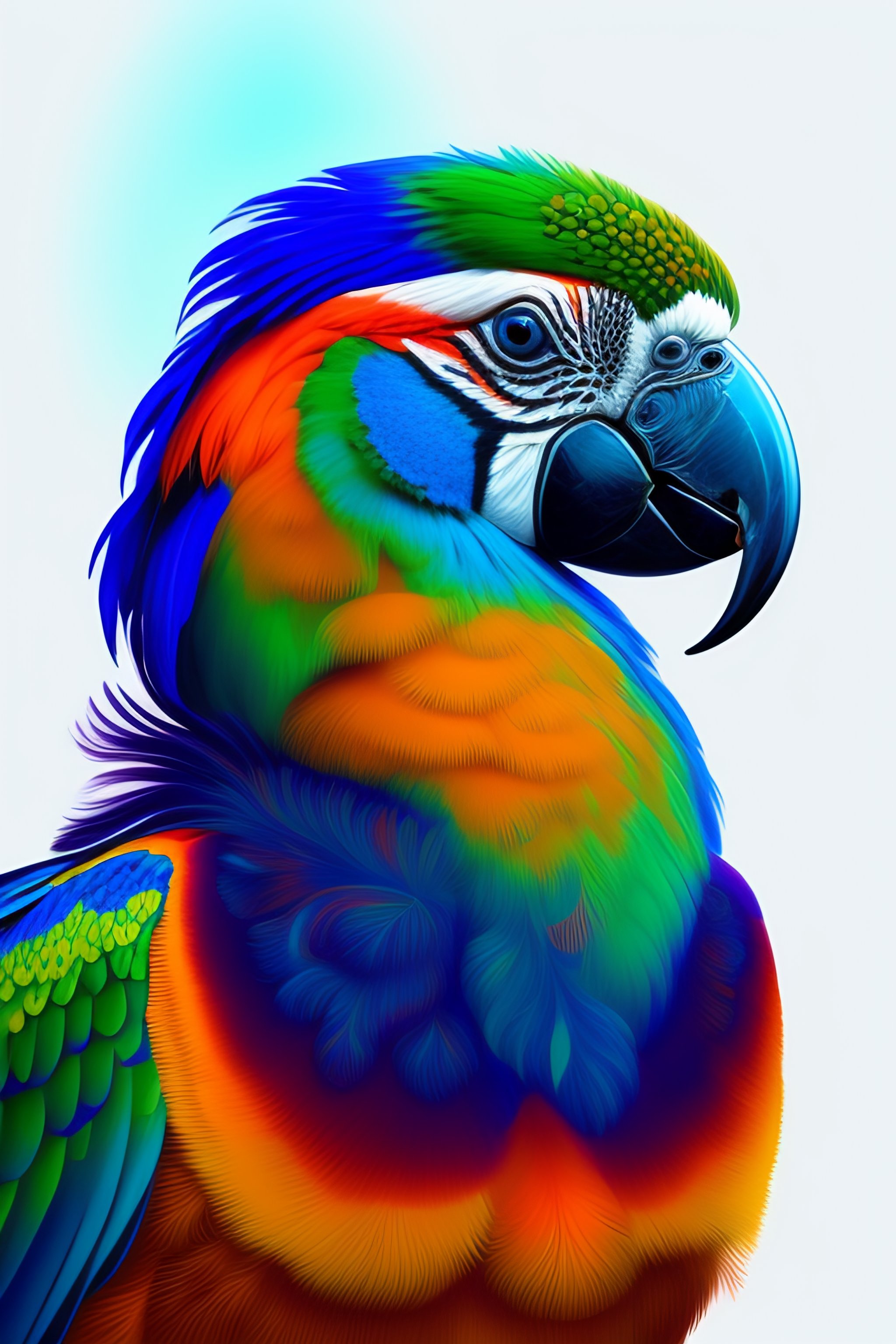 Lexica - A Peacock macaw by clare young art by brian miller, sticker ...