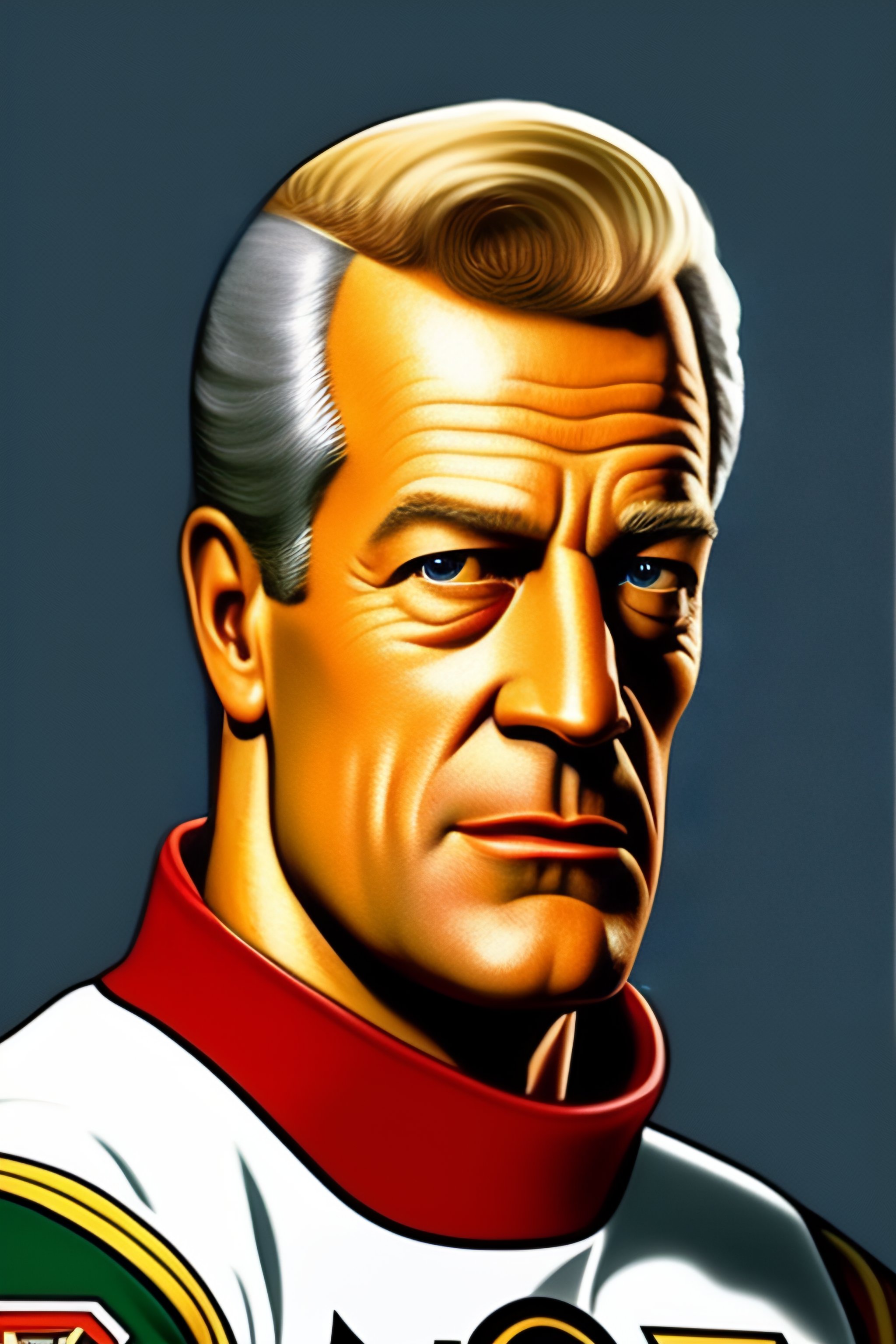 Lexica - Gordie Howe as a 2d simpsons character