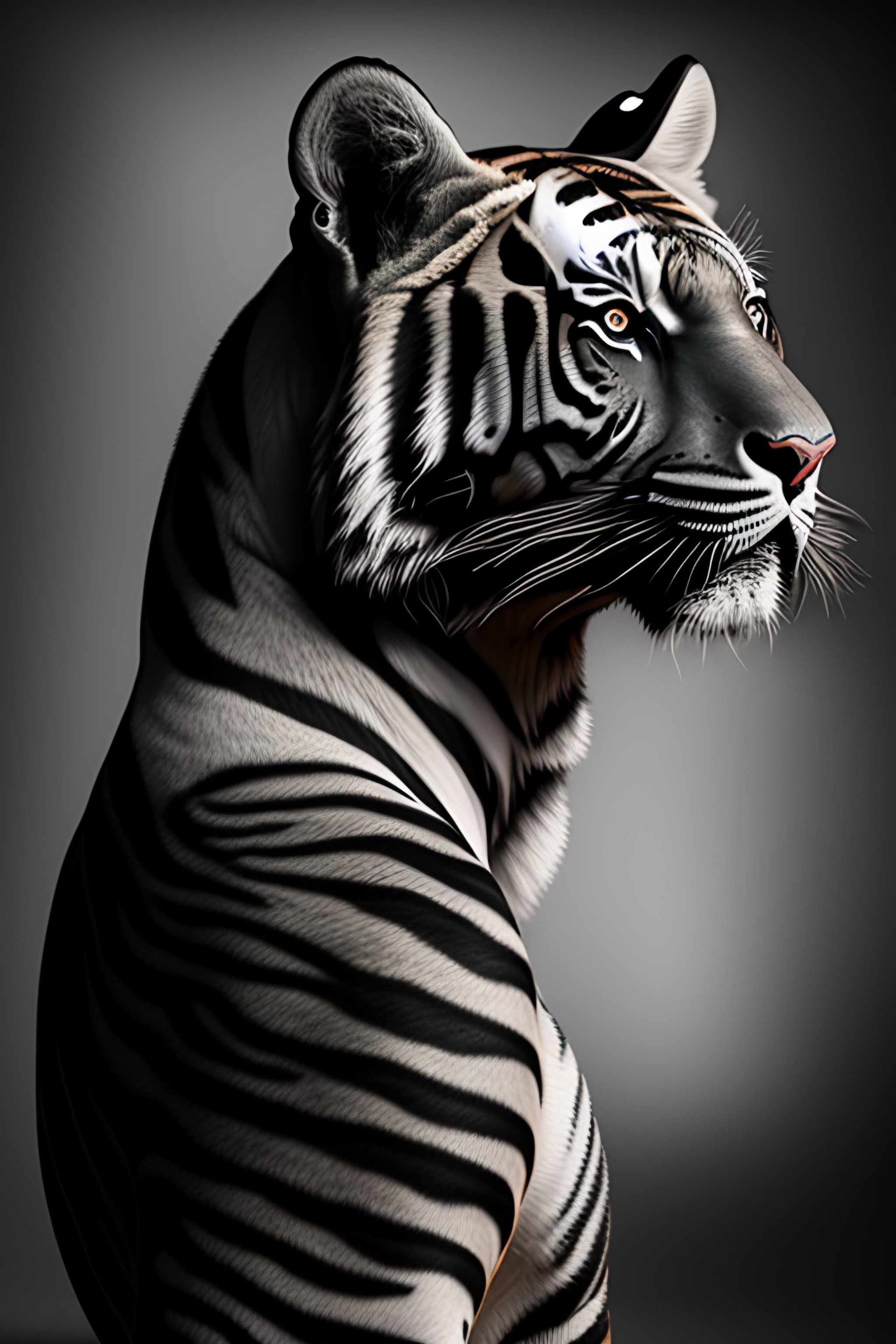 Lexica - Tiger head tattoo, hyperrealistic, black and grey, 8k ...