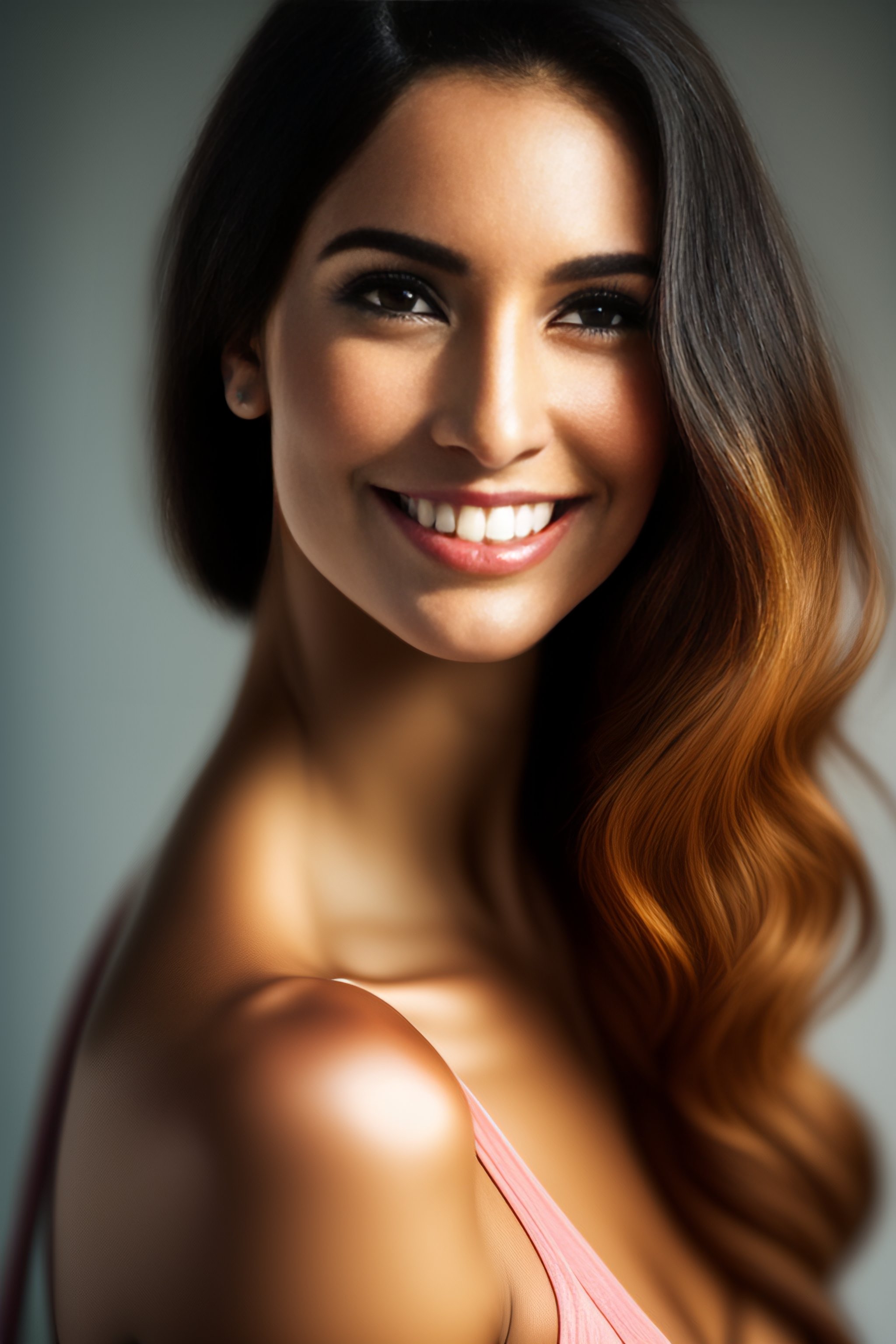 Lexica - Woman looking to the side and smiling