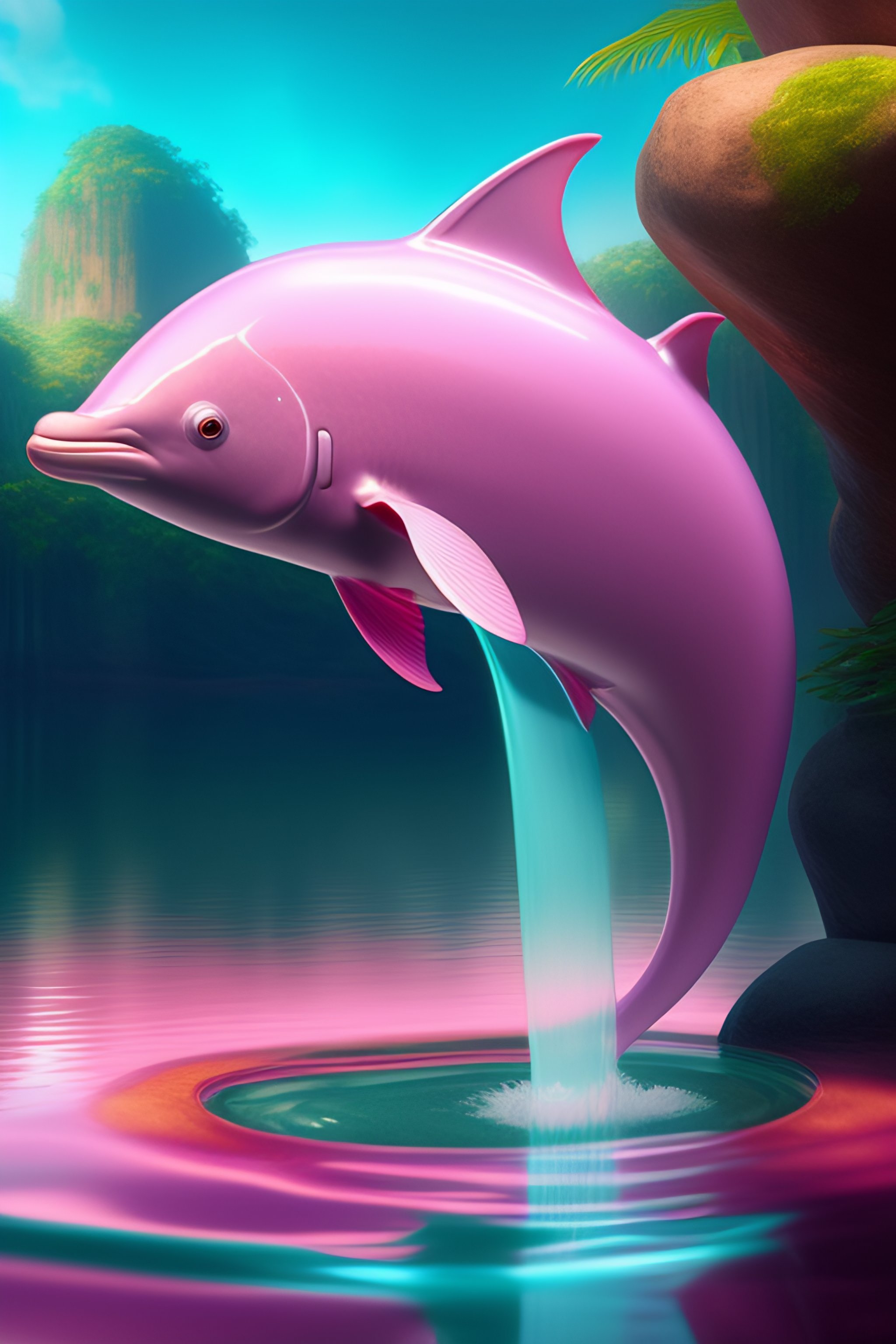 pink dolphins wallpaper