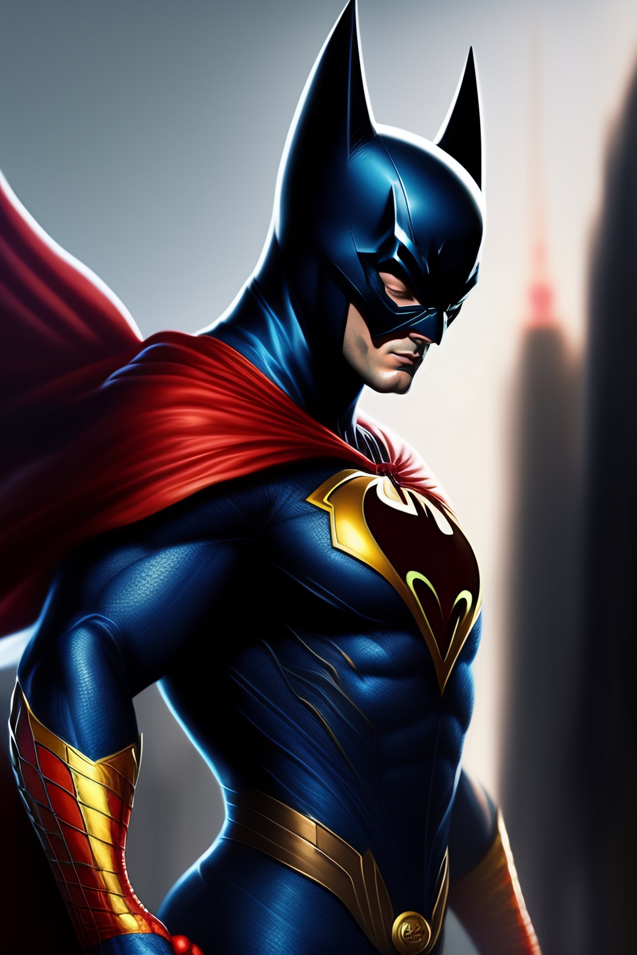 Lexica - Fusion of spiderman and batman, digital art