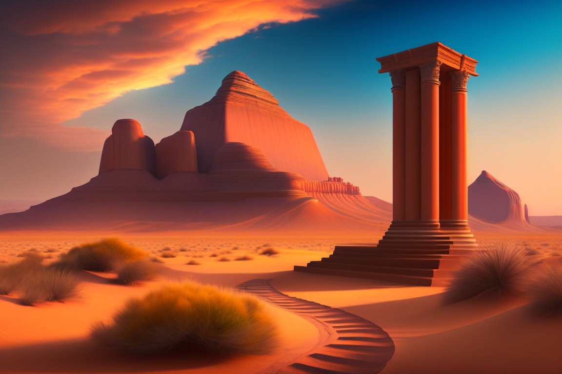 fantasy desert landscape