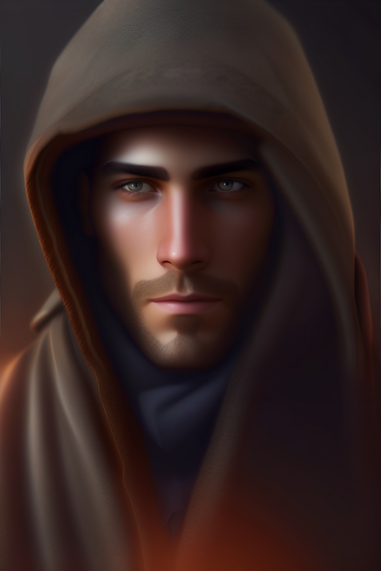 Lexica - A mysterious man wearing a cloak, with his face obscured in ...