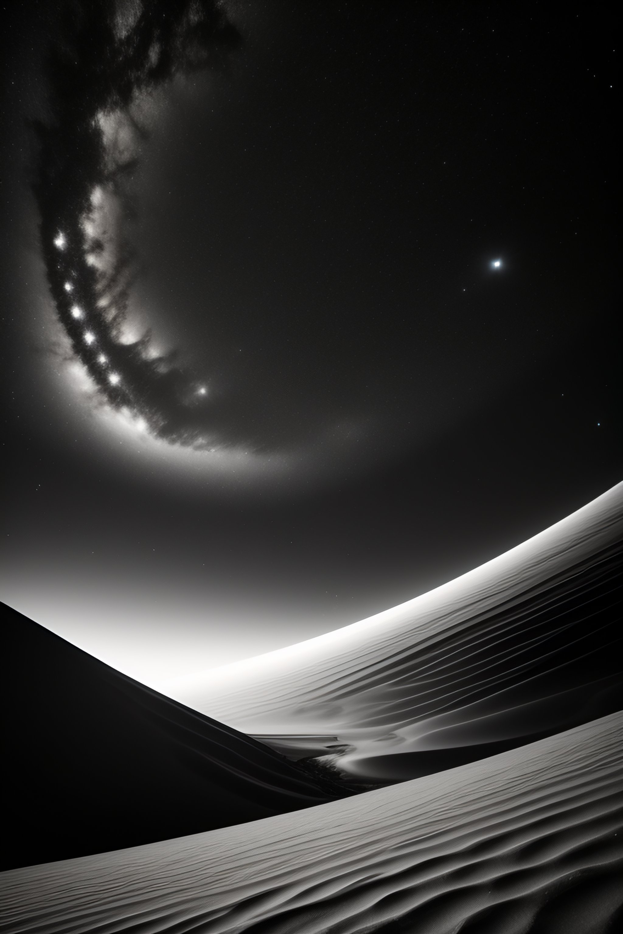 Lexica - Black and white image of space