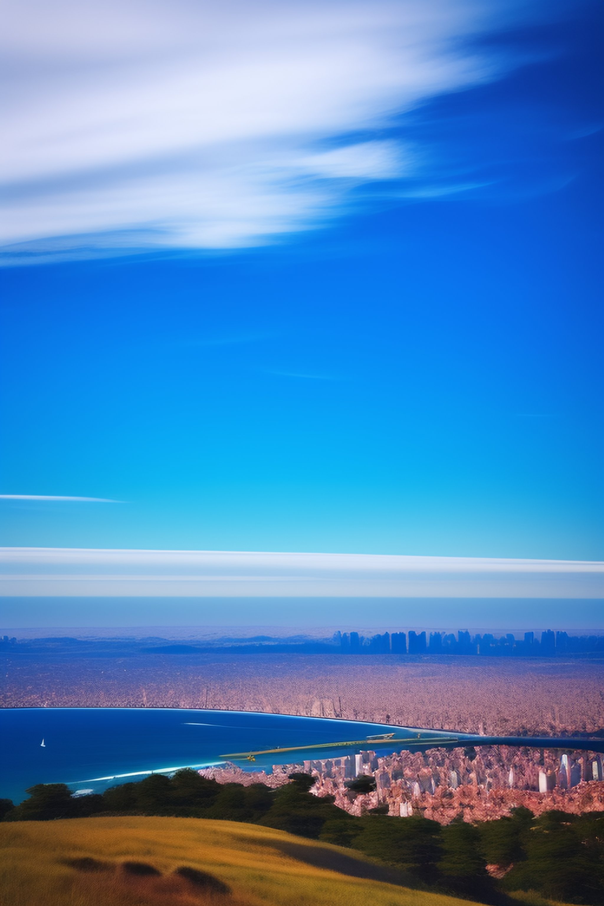 Lexica - City horizon blue sky