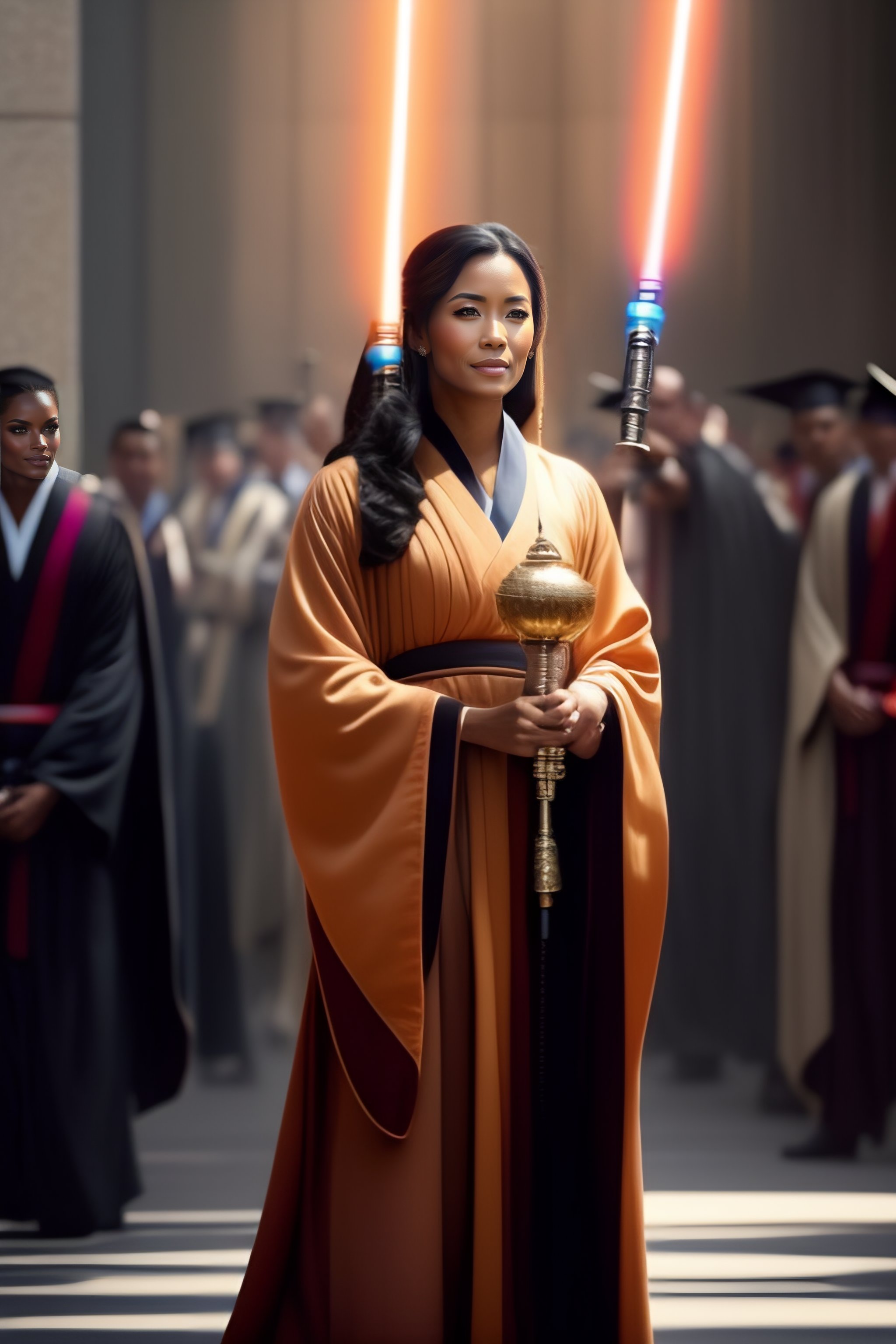Lexica - A female jedi at her graduation was a sight to behold. Dressed ...