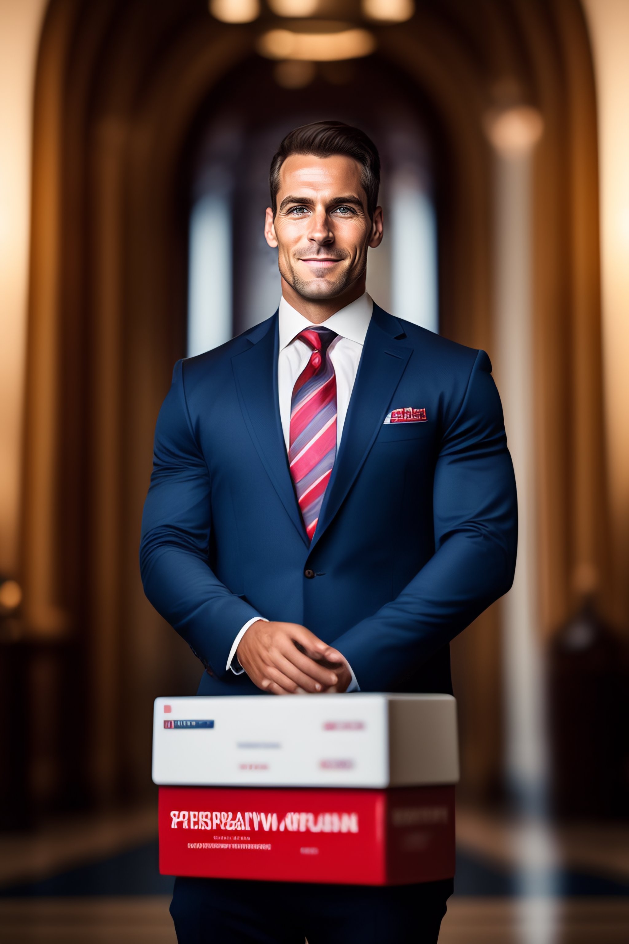 Lexica - Portrait of a sales man