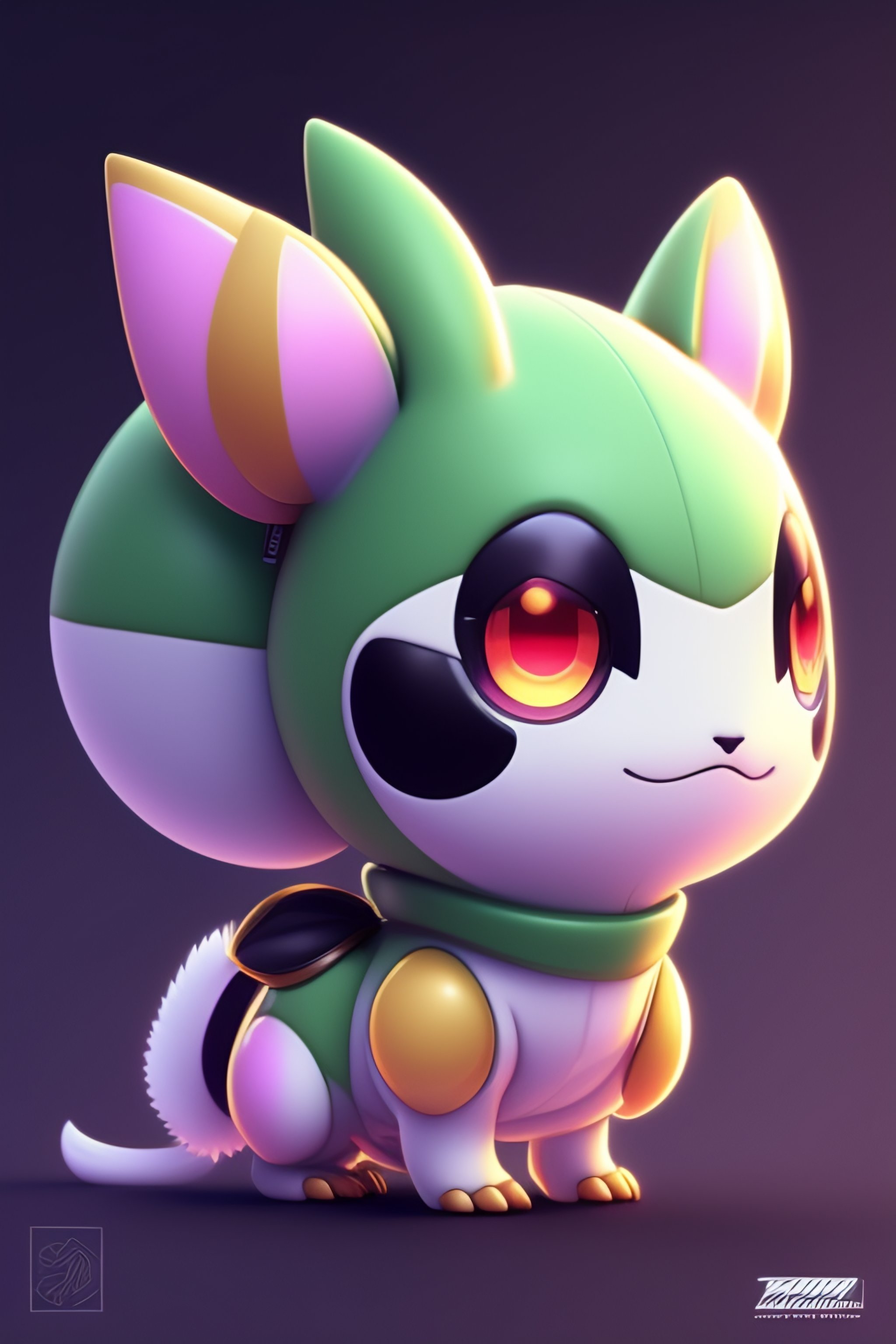 Lexica - A futuristic pokemon, cute, really cute, cozy, detailed, cute ...