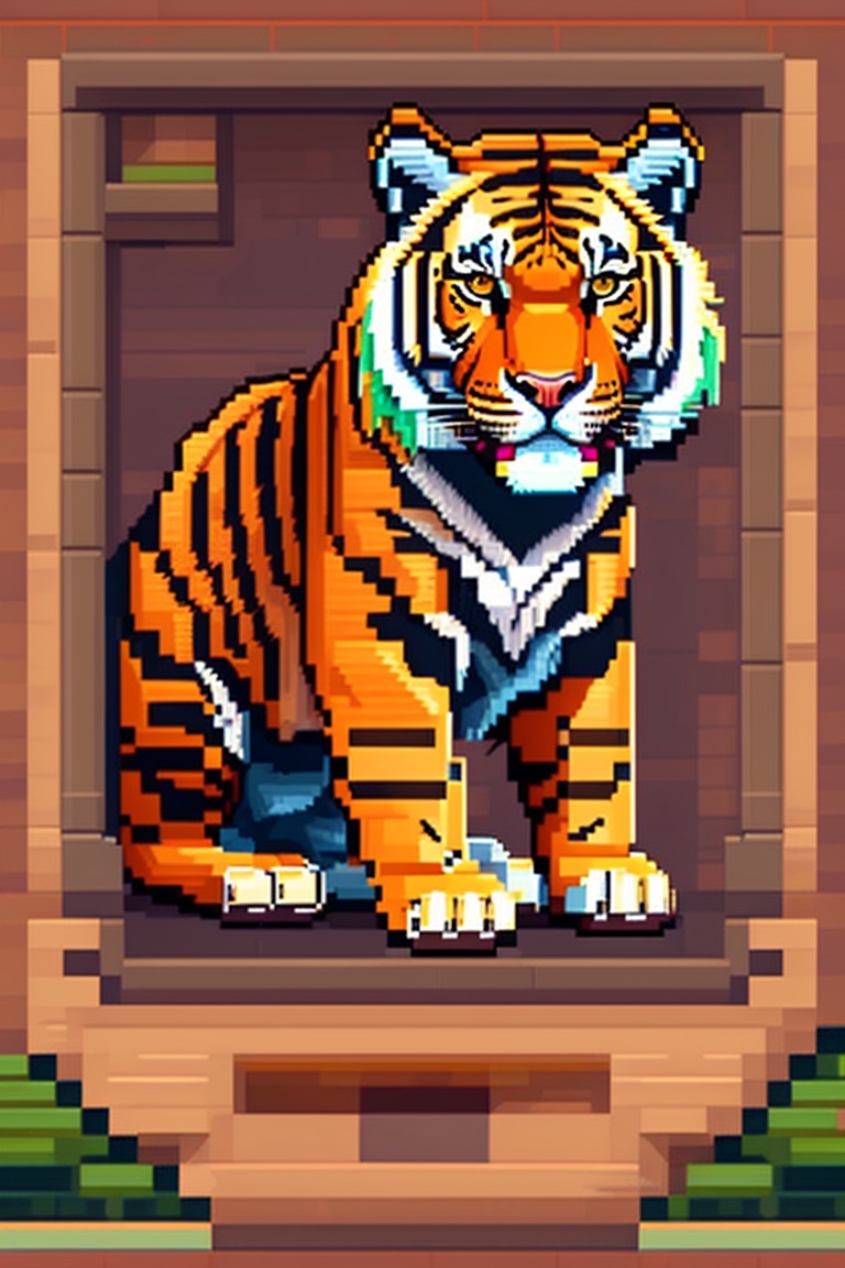 Lexica - Pixel art, old school, retro, sumatra tiger