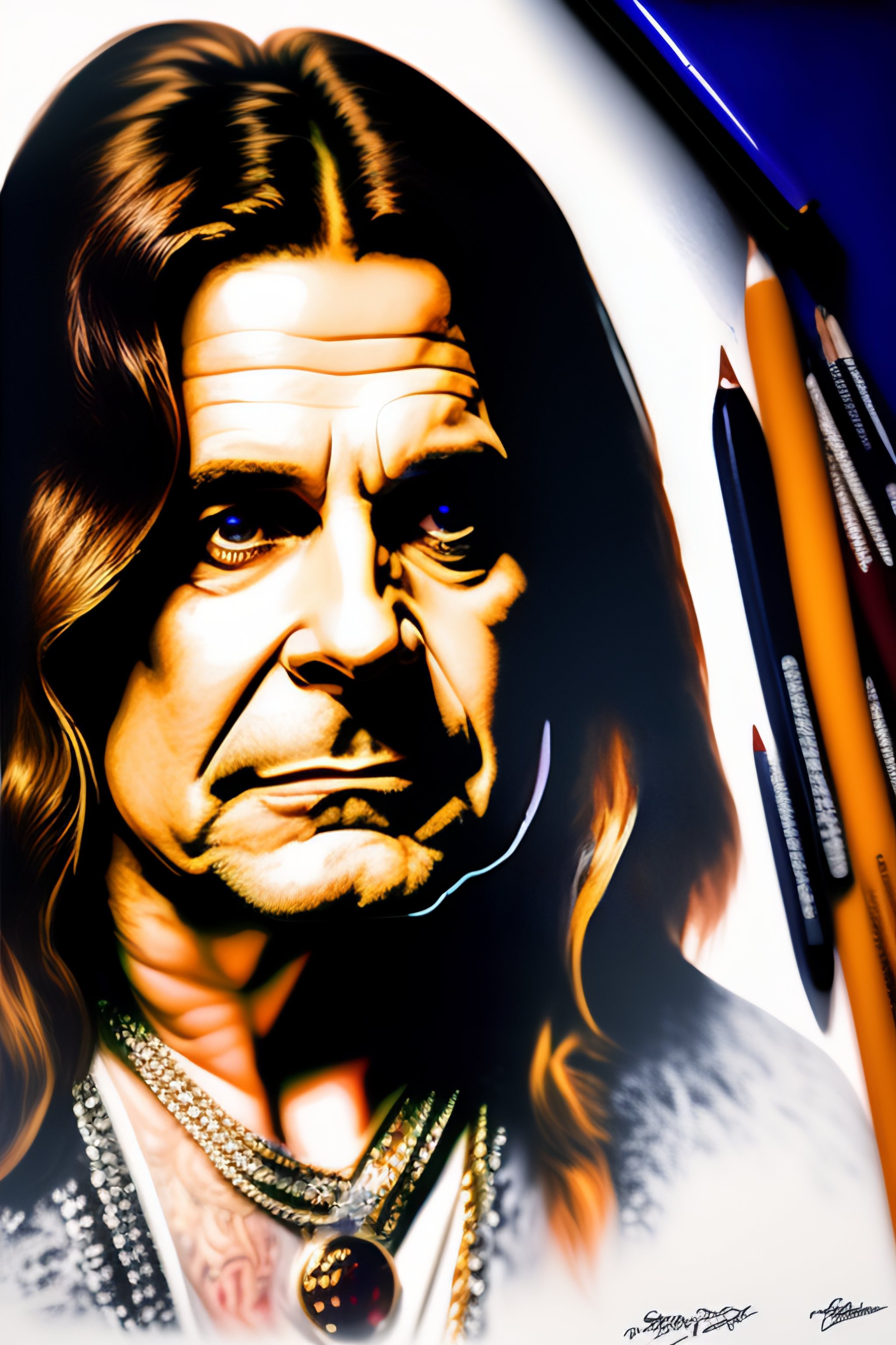 Lexica Ozzy Osbourne Artistic Abstract Sketch 8 K High Detail