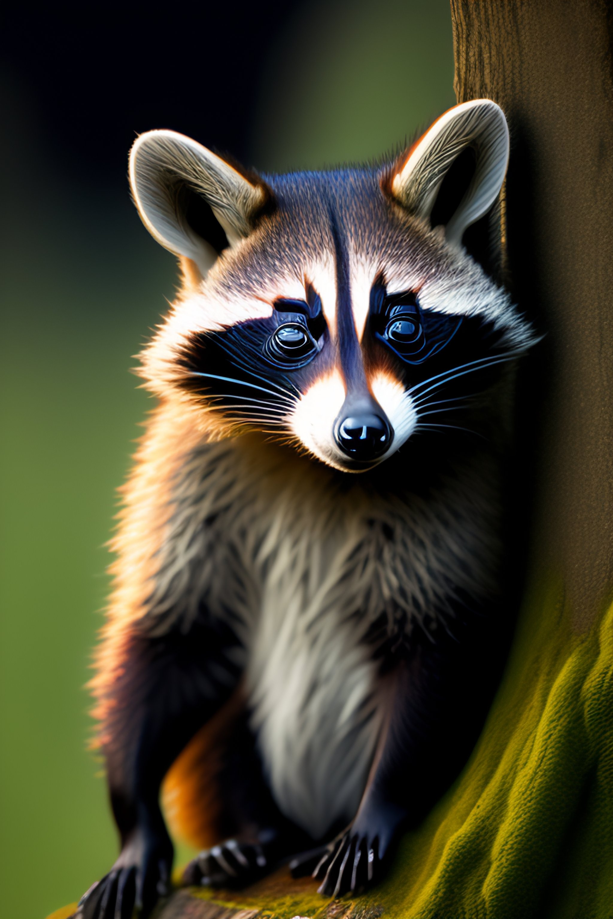 Lexica - Tired raccoon