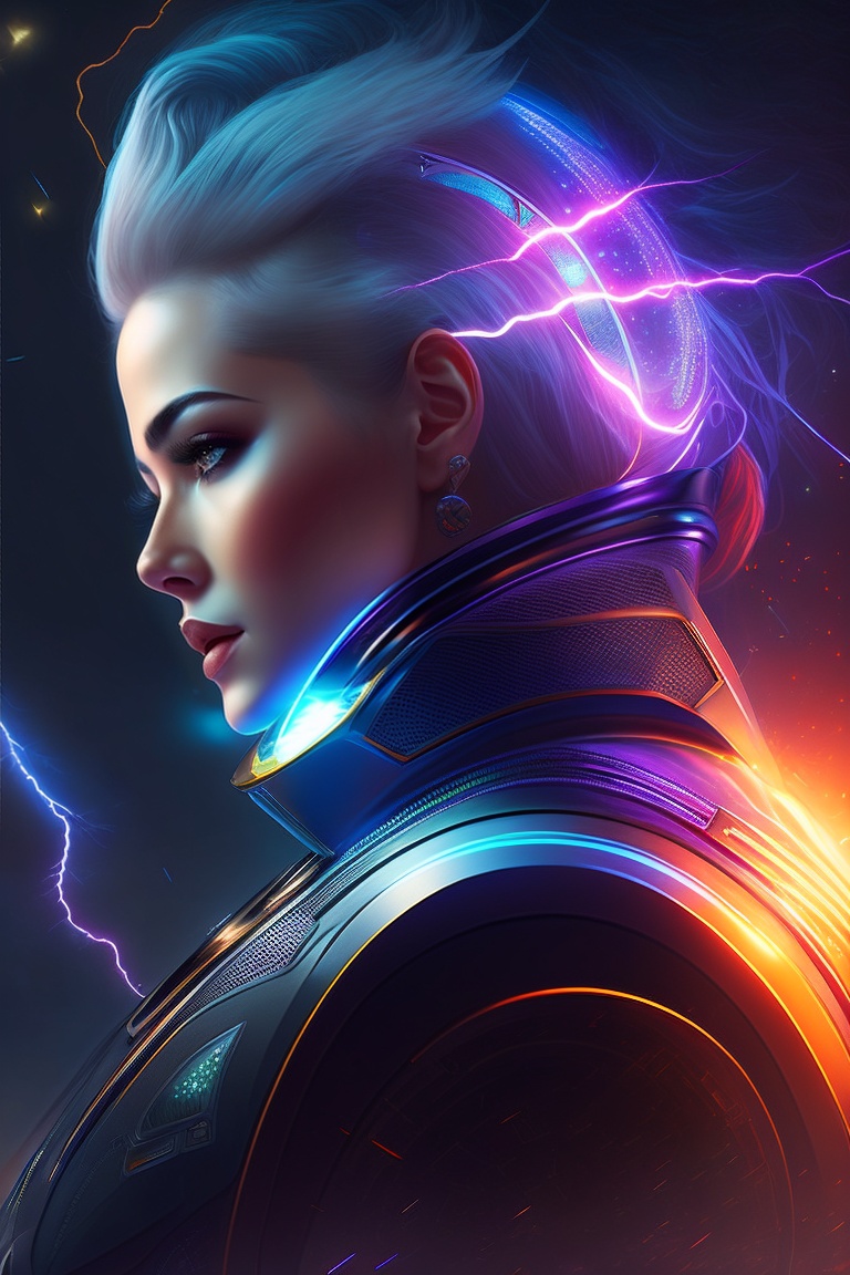 Lexica Technology core, ball like shining spehre, lightning strikes