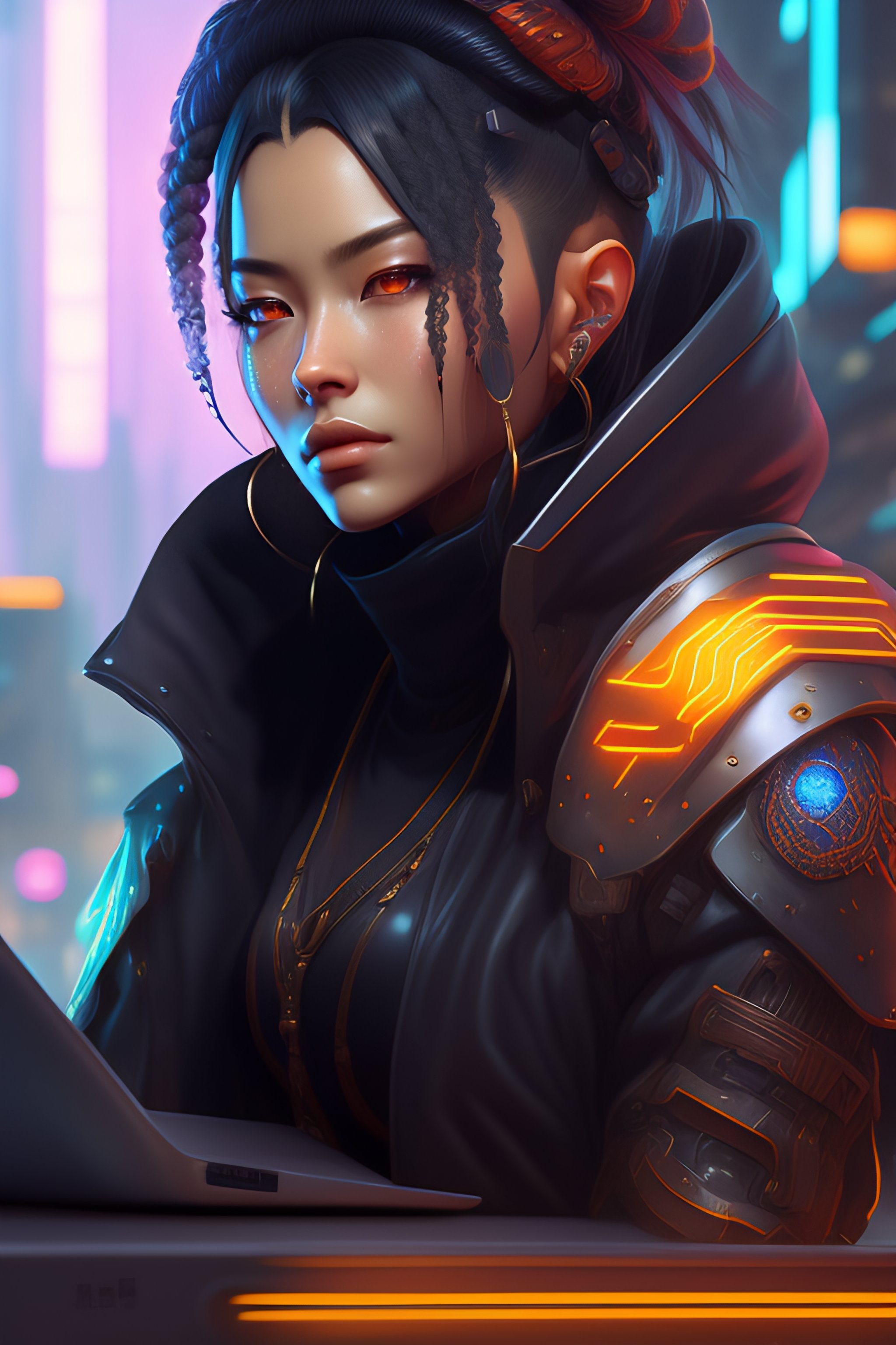 Lexica - Cyberpunk cyborg on a table, third person, D&D, sci fi fantasy ...