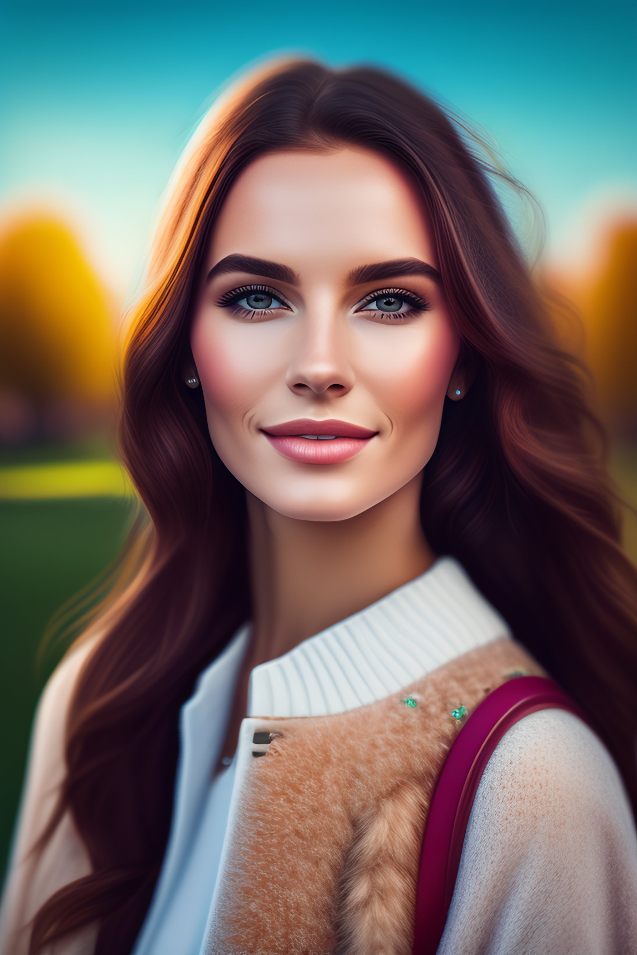 Lexica - Portrait of a beautiful girl in the park