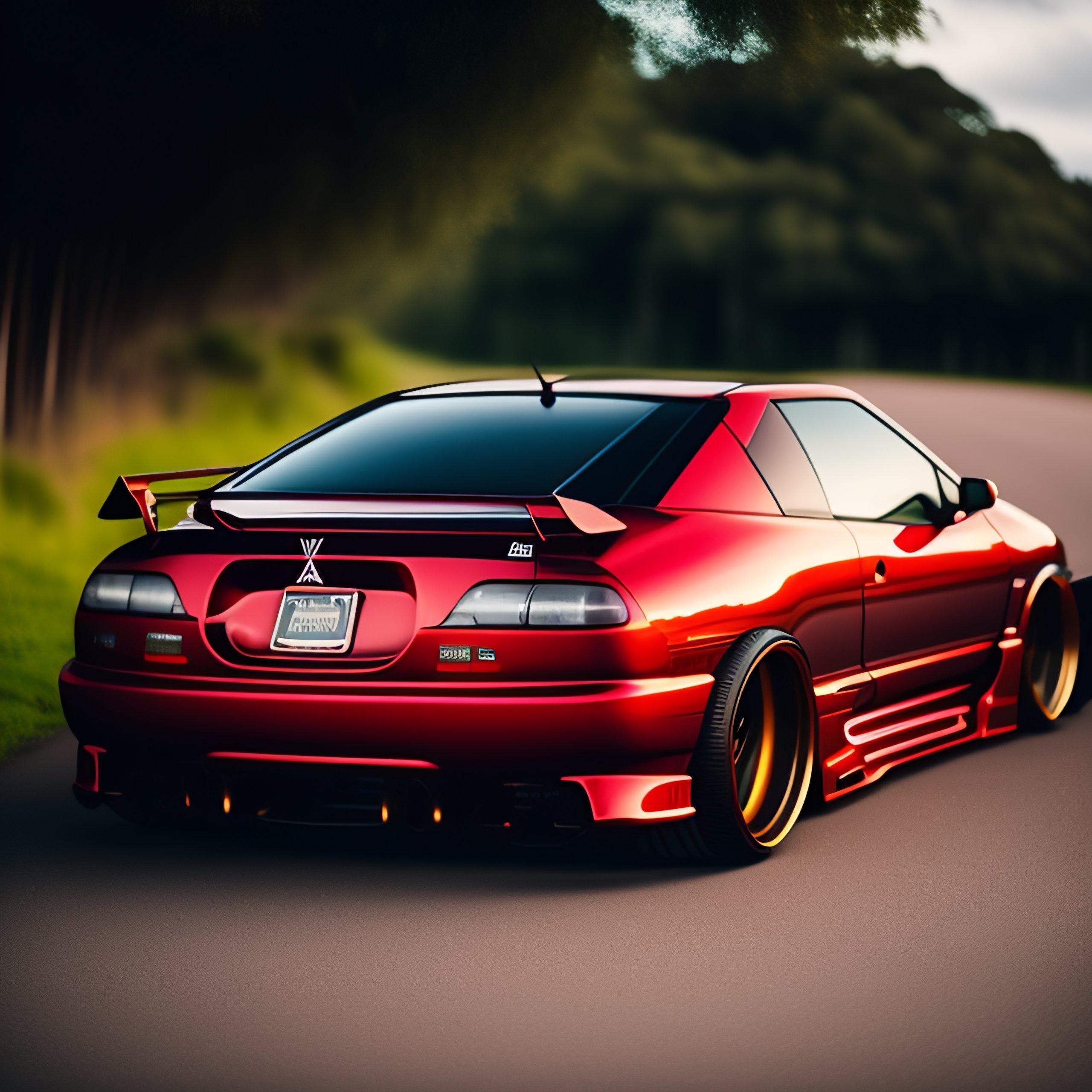 Lexica - A red mitsubishi eclipse 1999, rays volk racing te37v 18