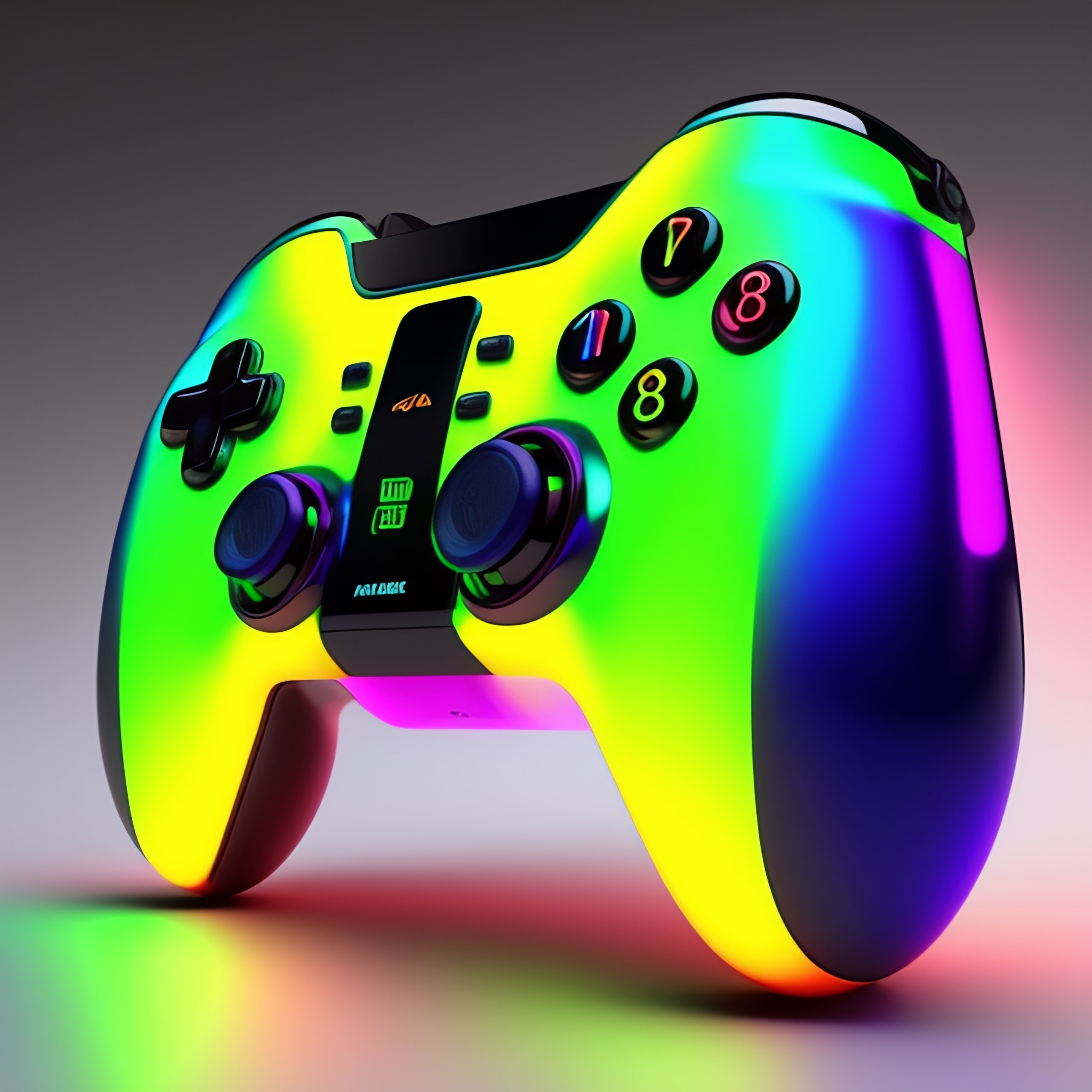 Foto su tela Colorful Controller - A Multi-Colored Gaming Design