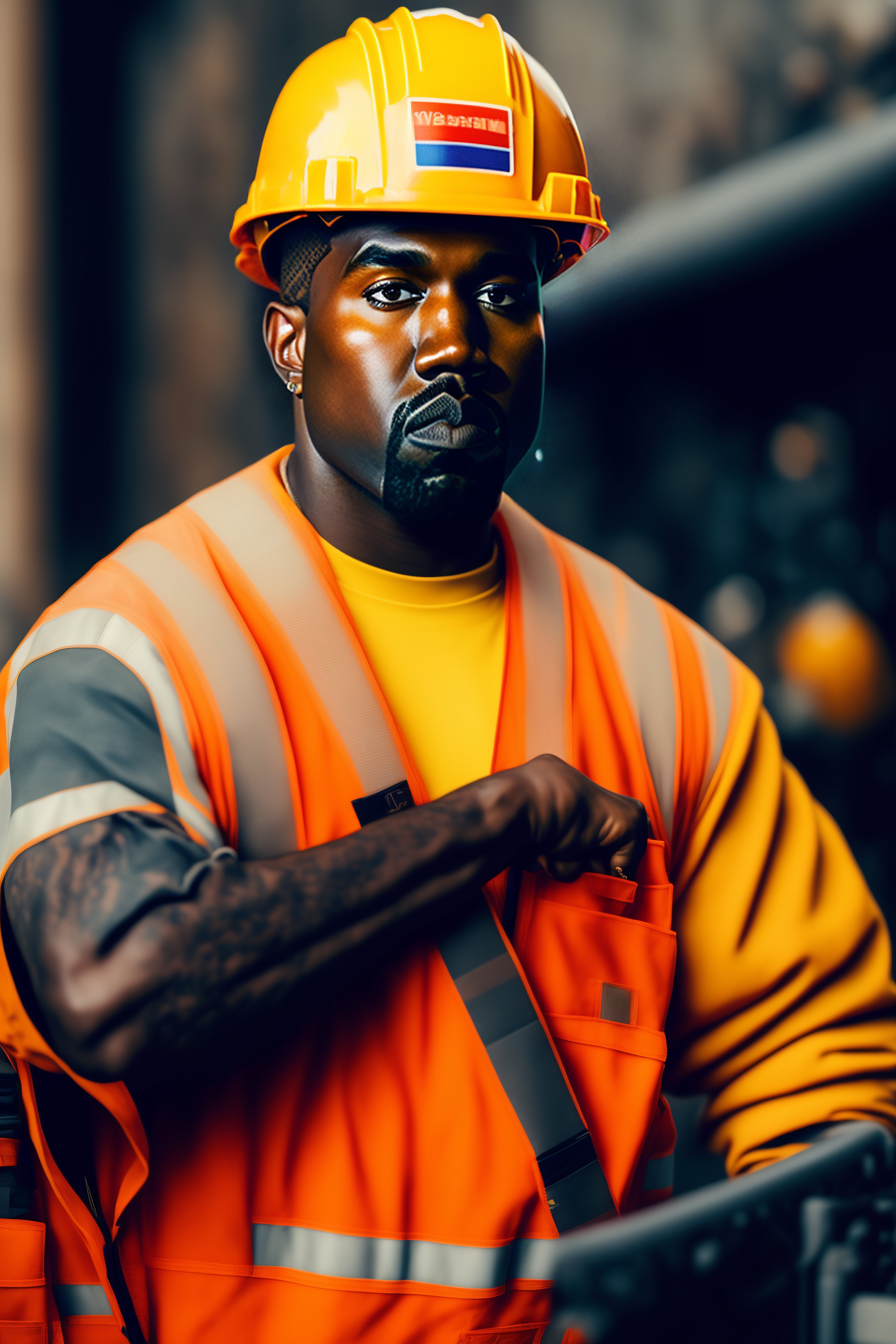 Lexica - Kanye west as a construction worker