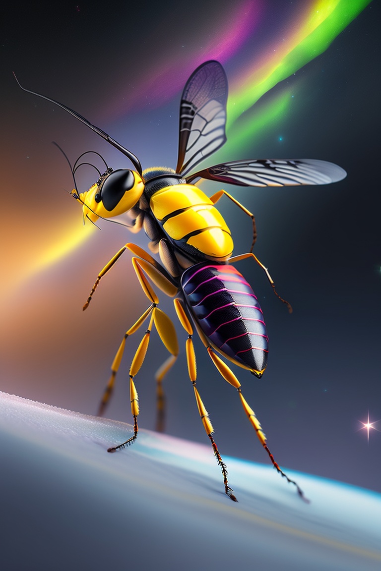Lexica - An angry, huge yellow jacket wasp fighting a black spider to ...