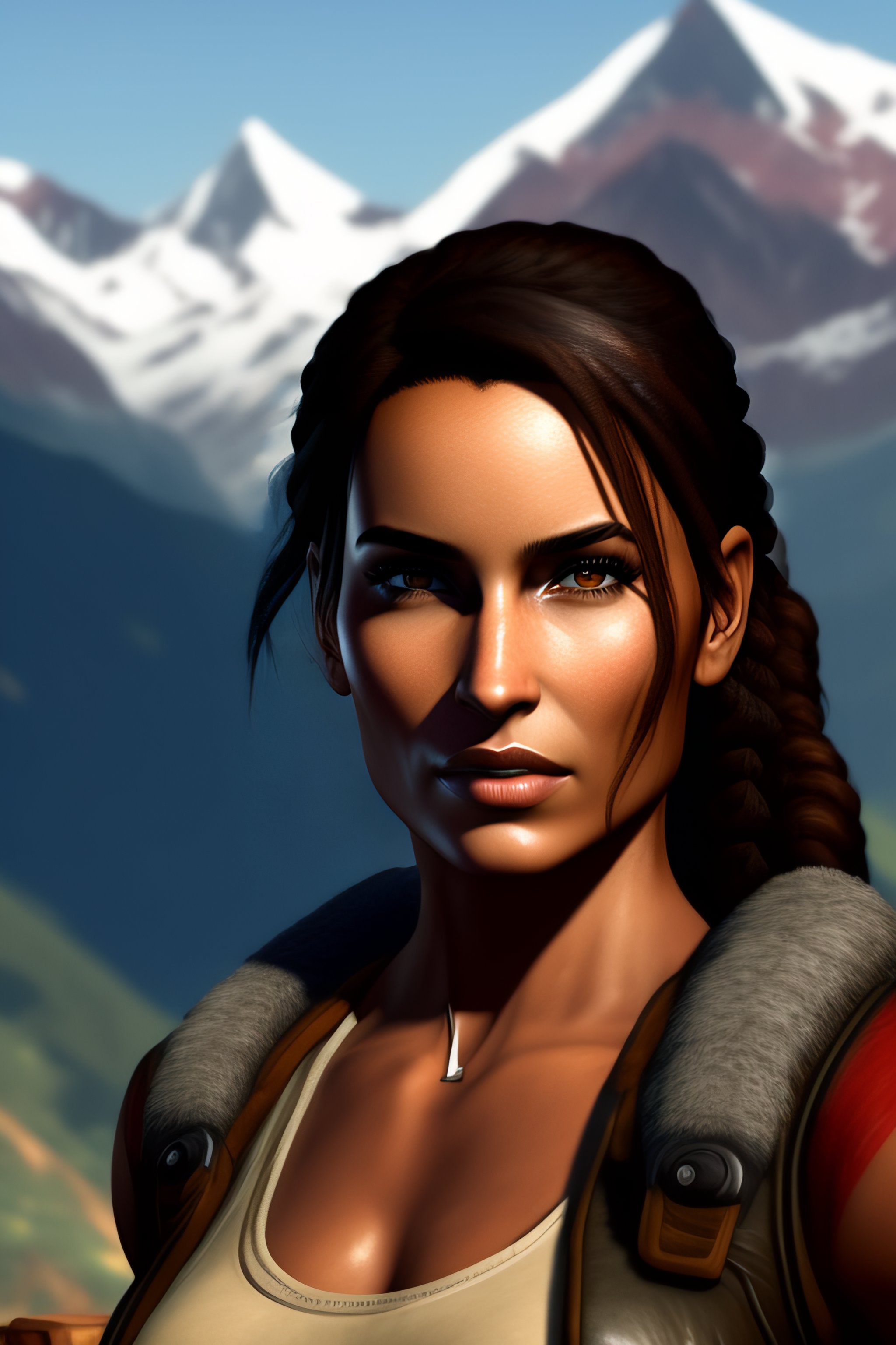 Lexica Real Life Lara Croft Wearing Nepali Cultural D vrogue.co