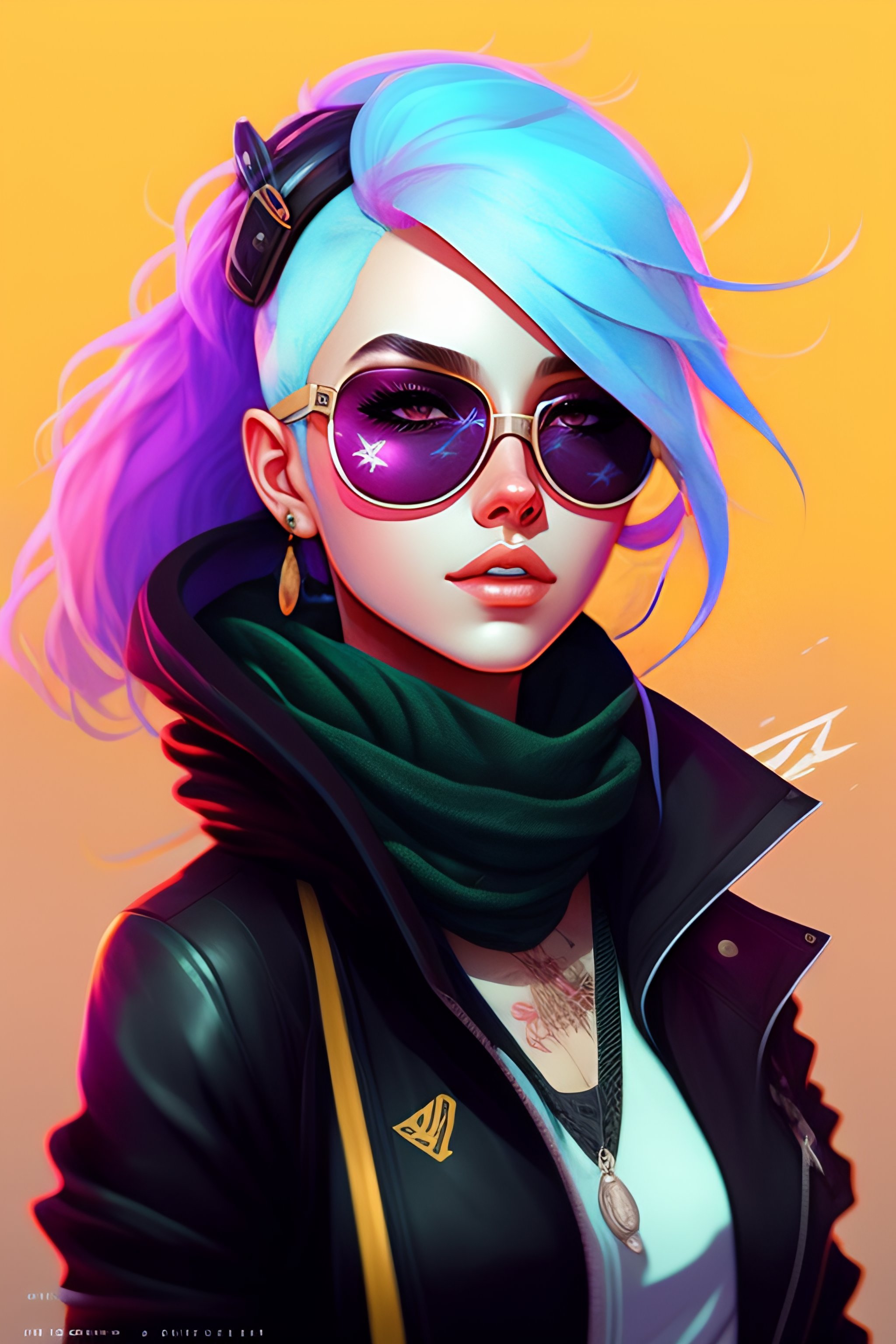 Lexica - Highly detailed portrait of a sewer emo punk woman student ...