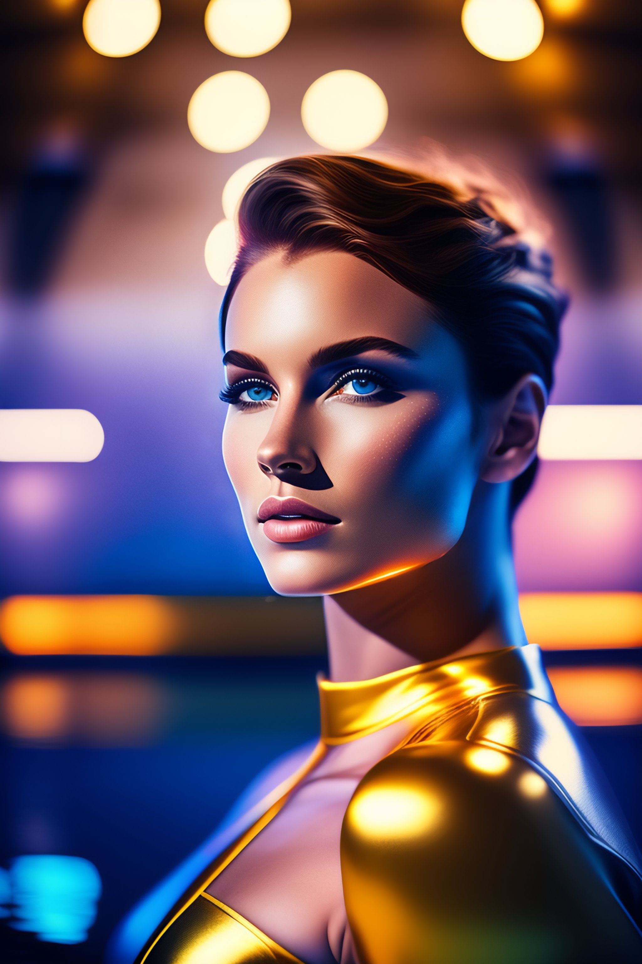 Lexica - A 2020 style picture of a young woman with light brown hair in ...