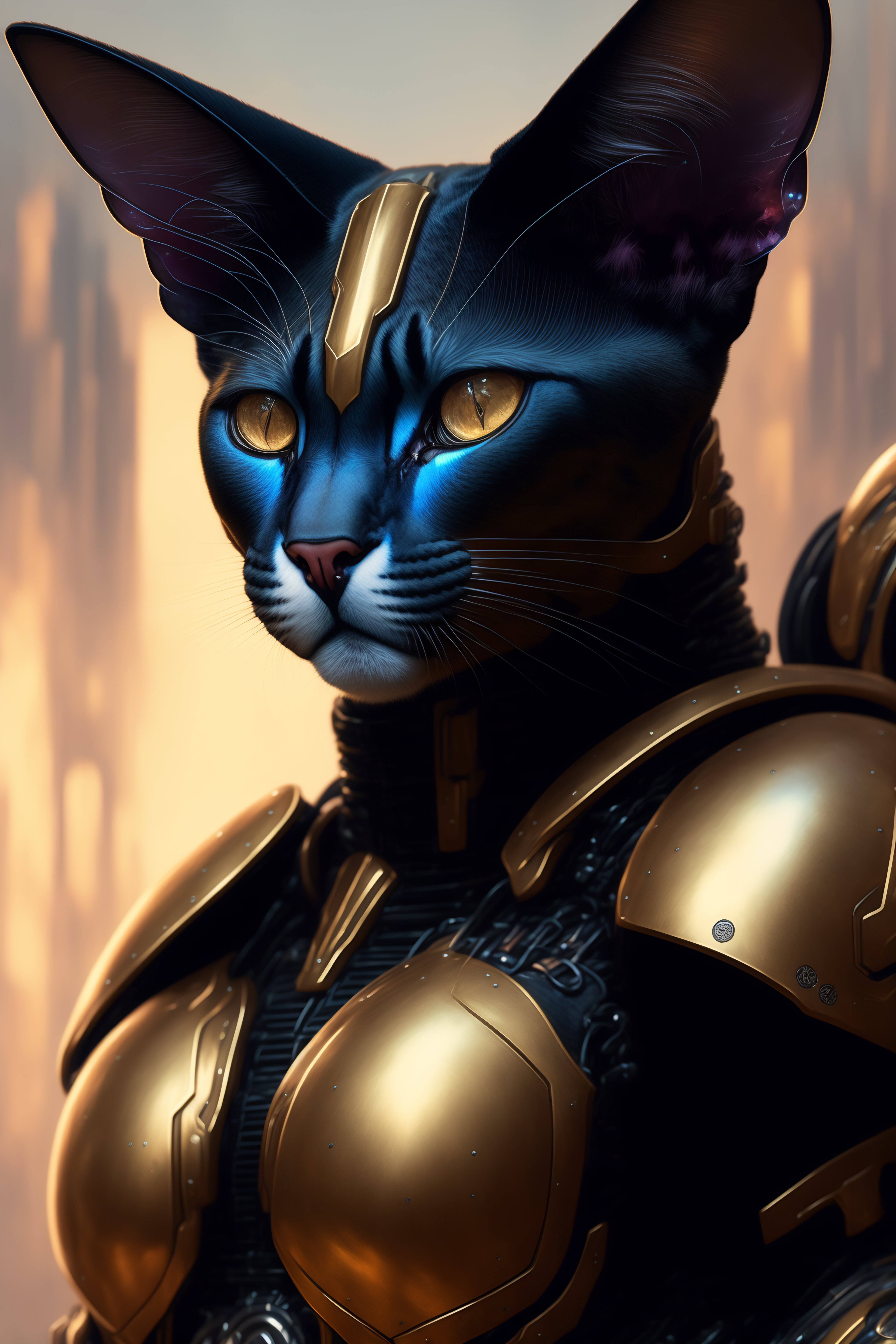 Lexica - A siamese cat as the doomslayer, realistic scifi cyberpunk ...