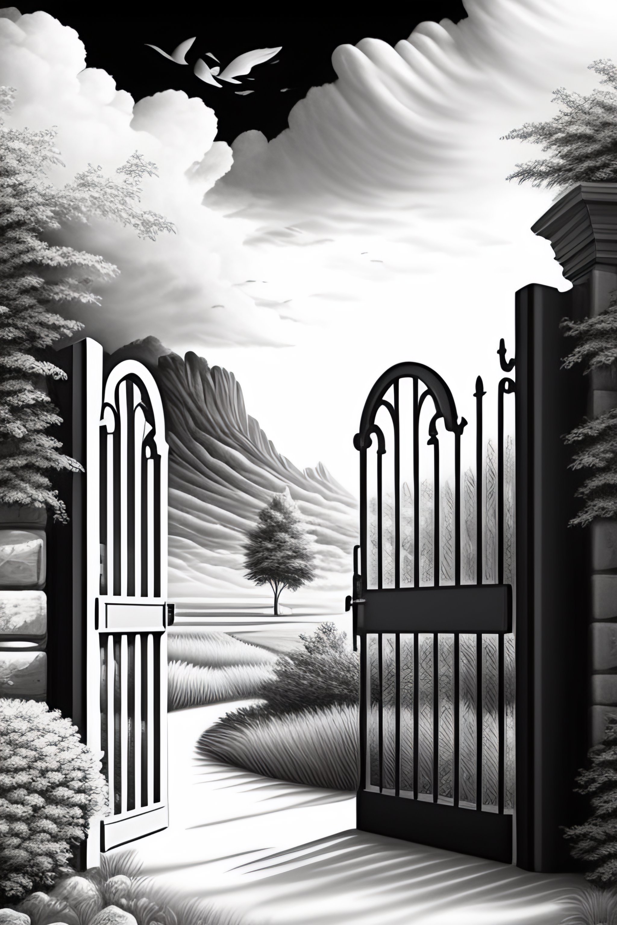 gates of heaven drawing