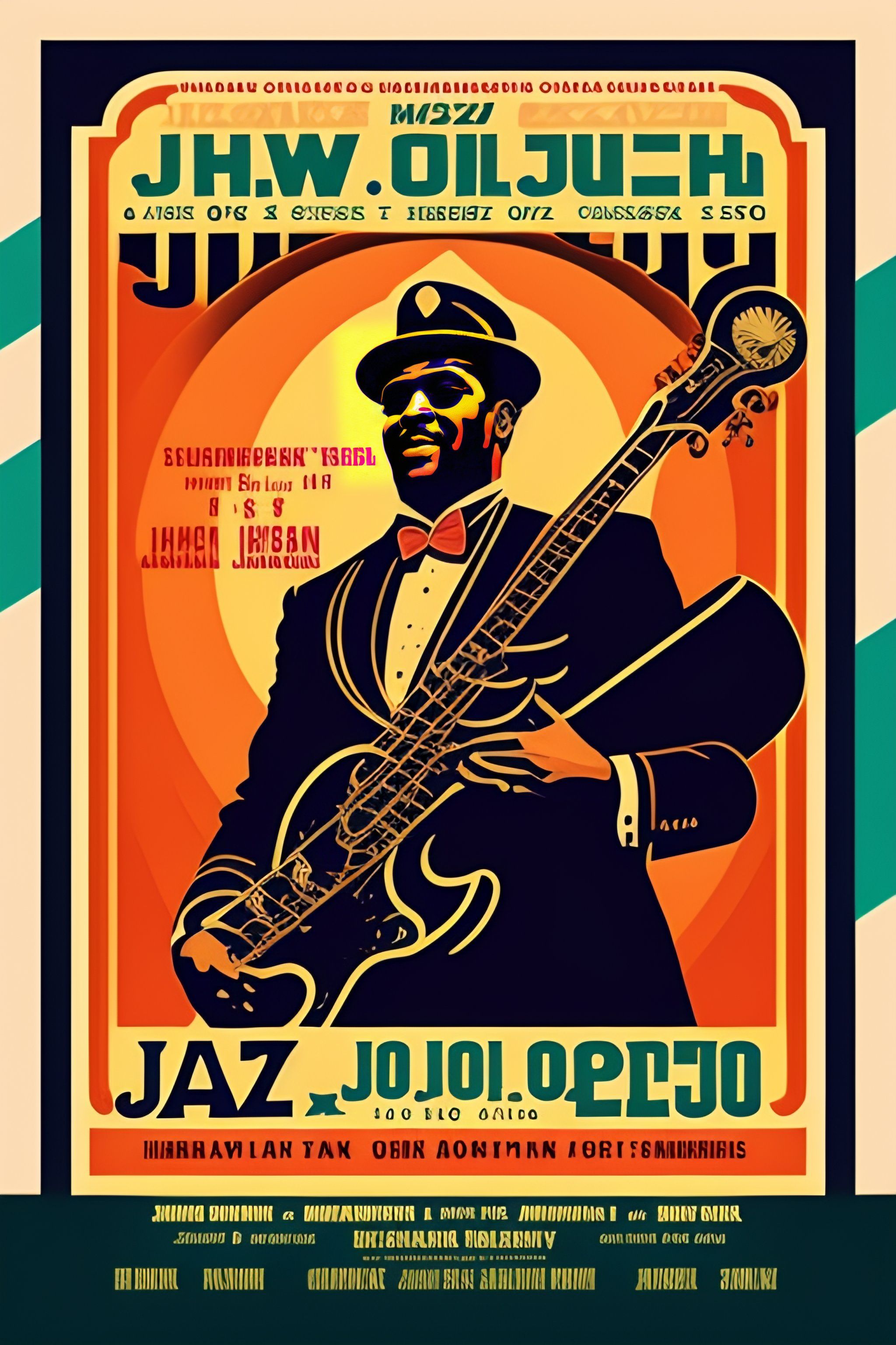 Lexica New orleans jazz fest poster michalopoulos style