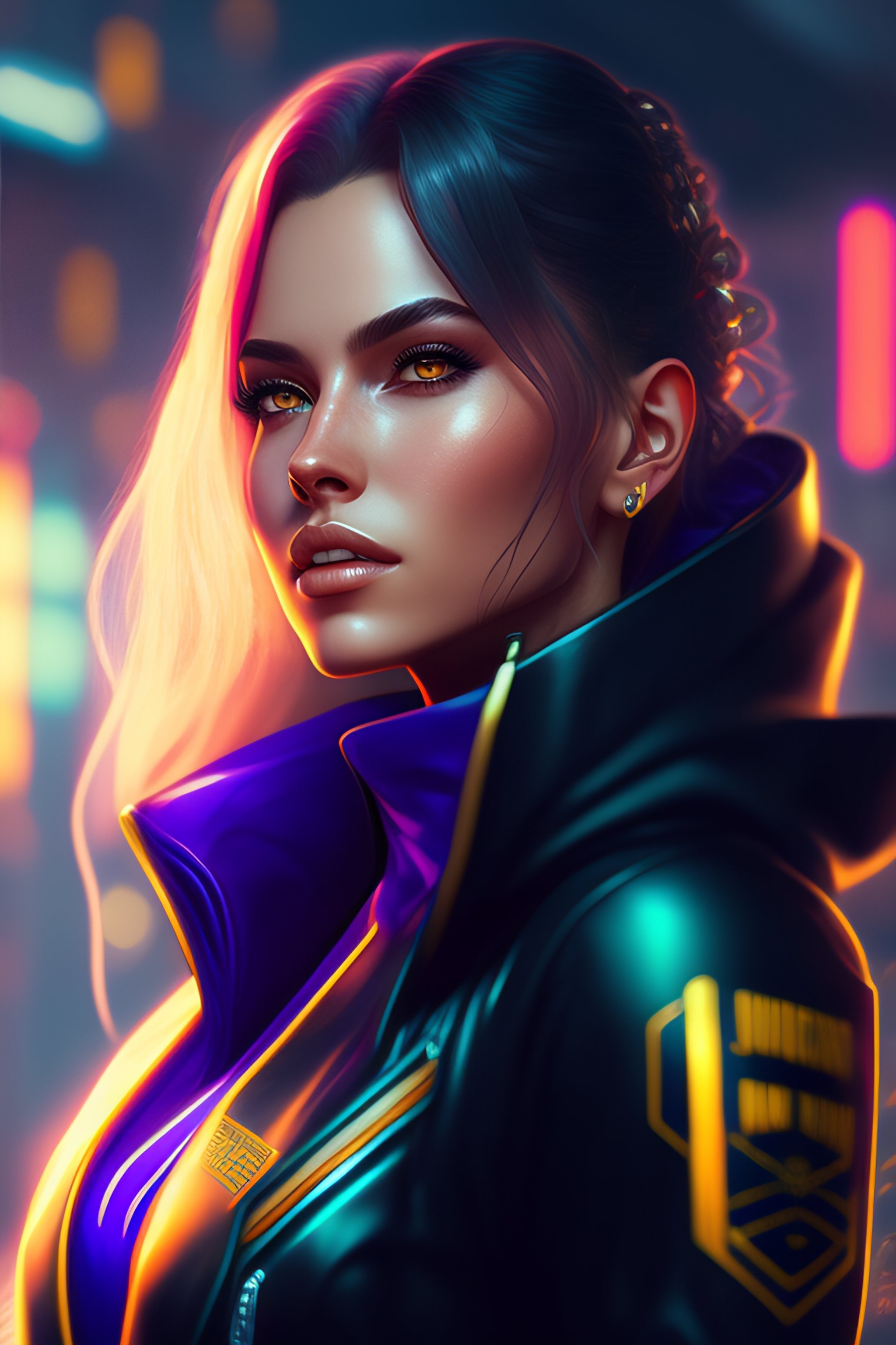 cyberpunk character concept art