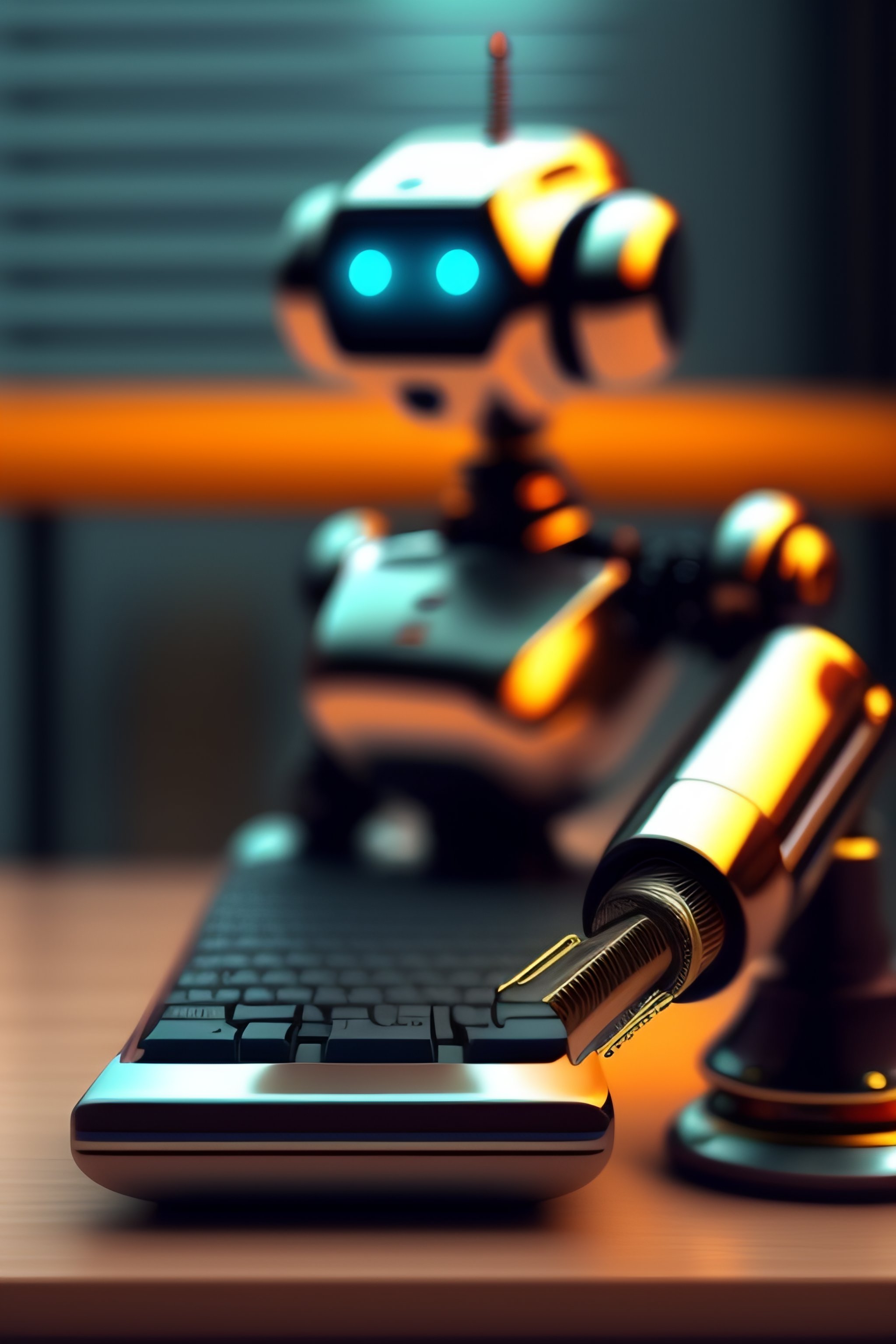 Lexica - Robot typing in computer realistc