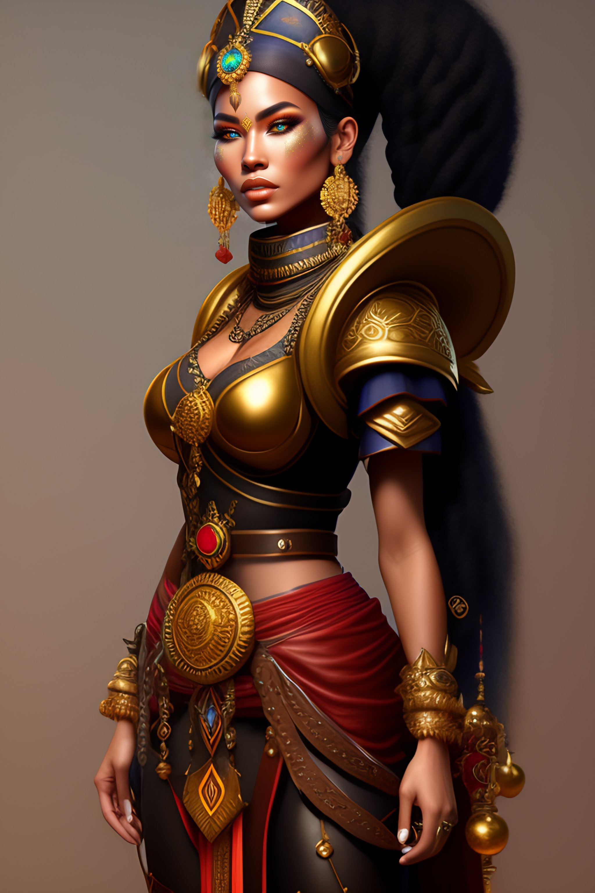 Lexica - Steampunk inka warrior, with gold ornaments, trending on ...