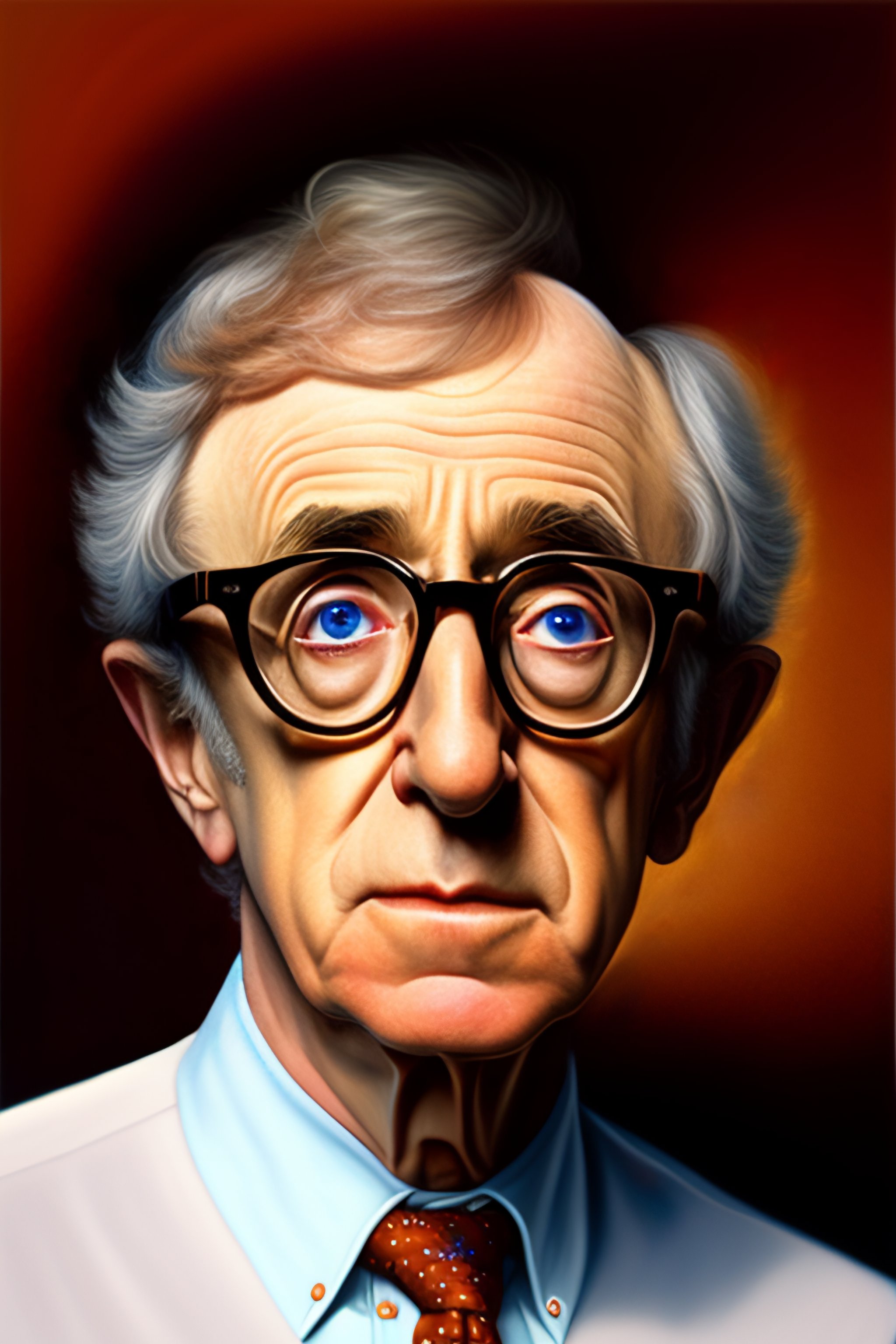 Lexica Woody allen portrait art by todd schorr photorealism