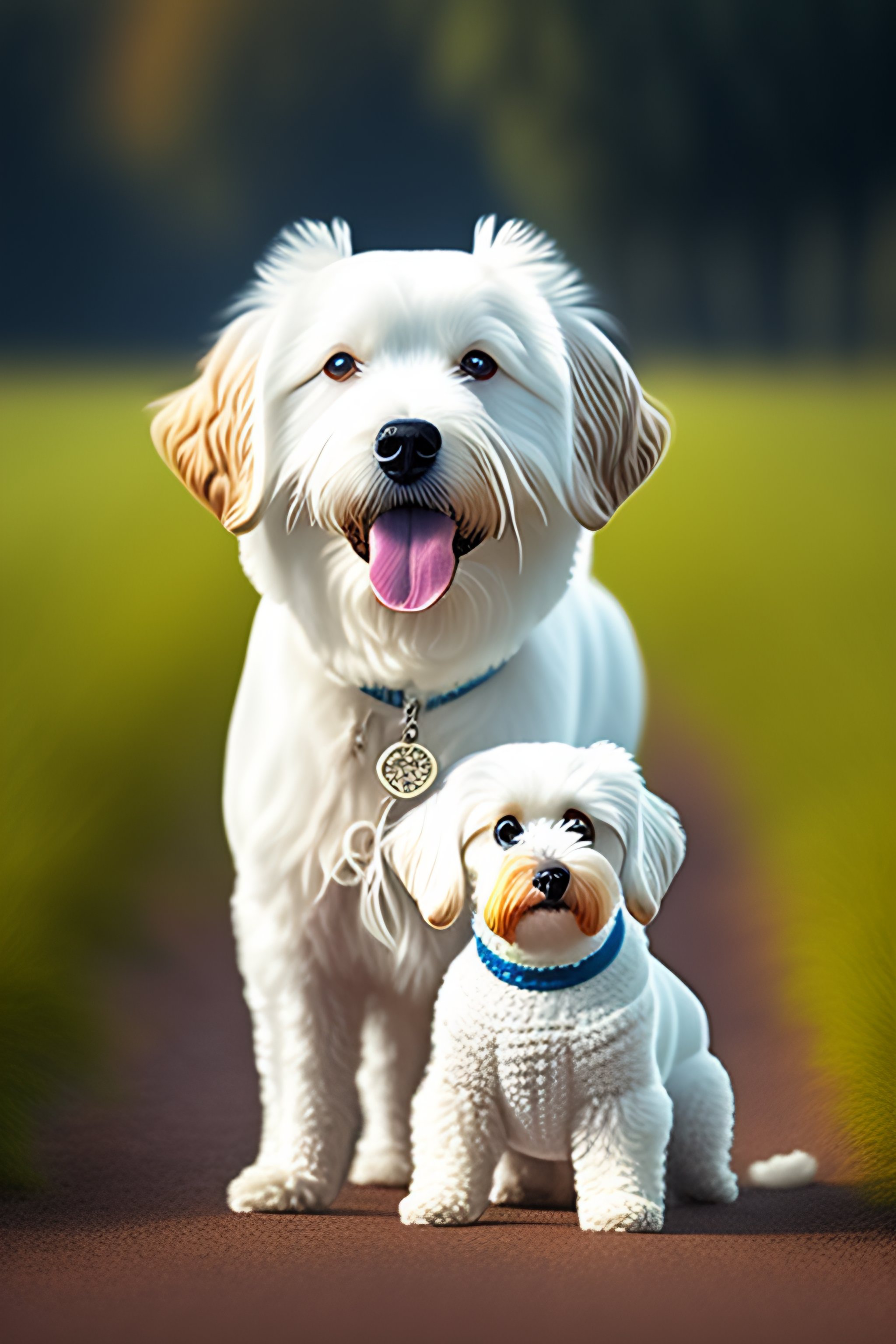 Lexica 2 malteser white dogs