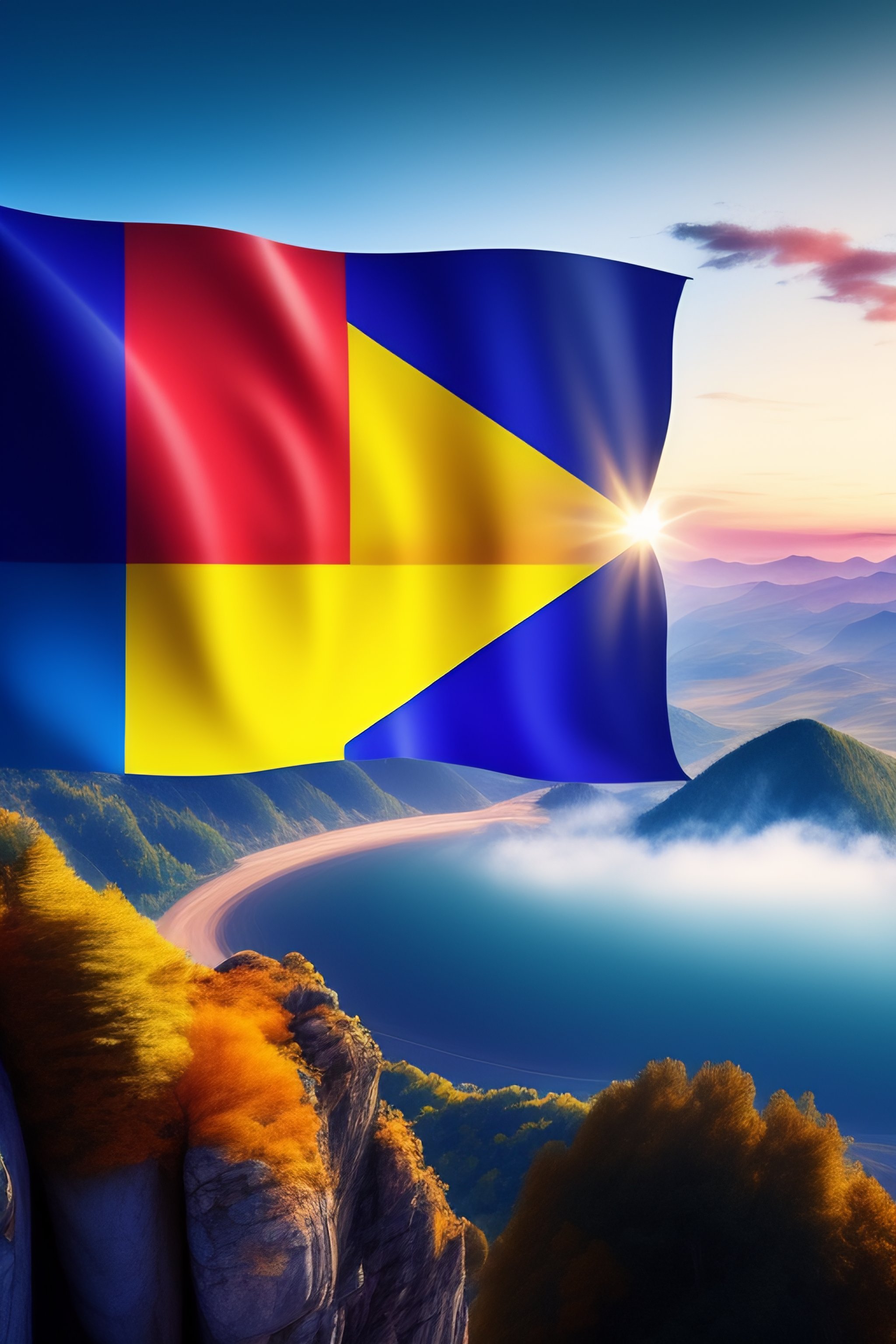 Lexica - Romania's flag as a pristine gem 