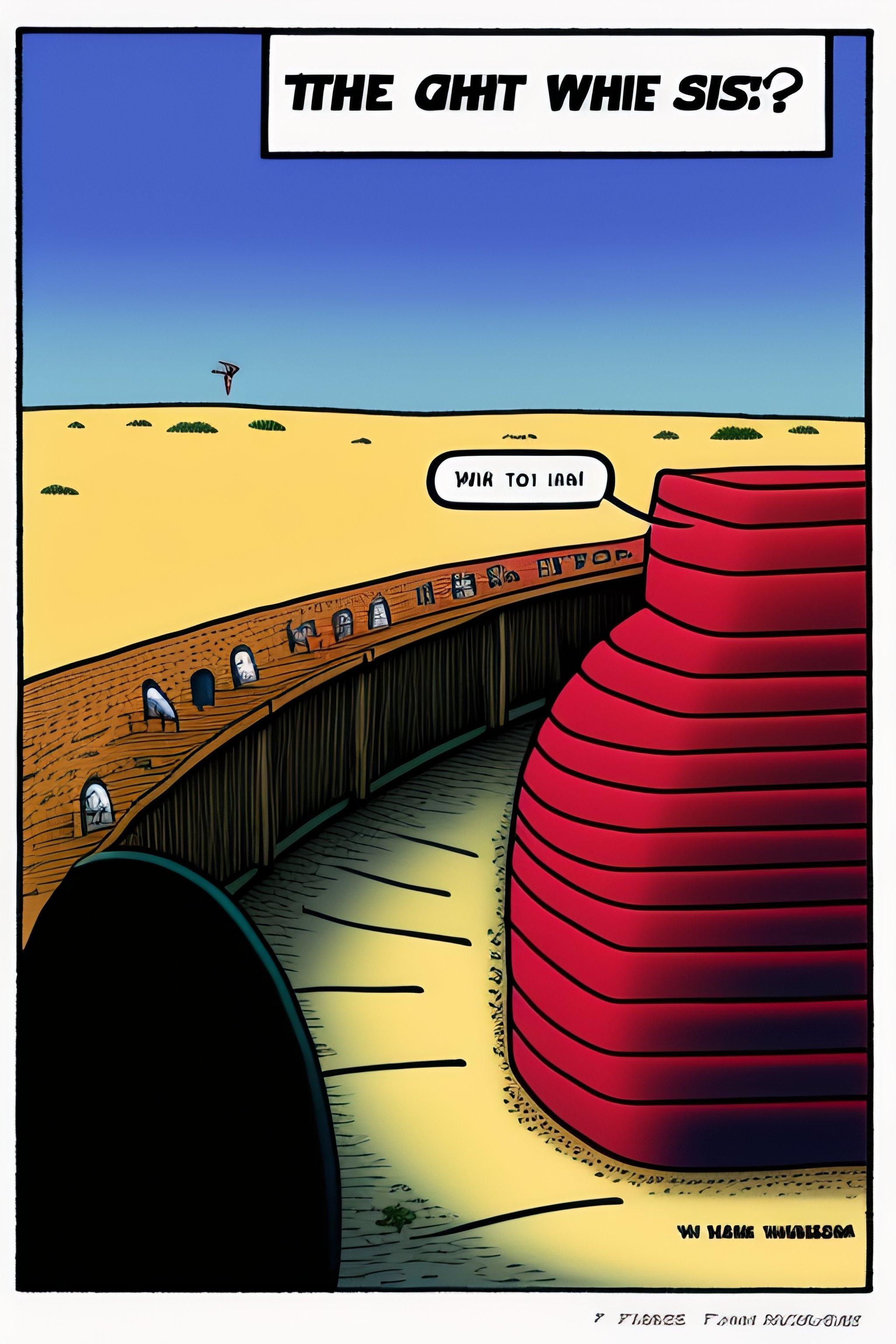 Lexica - Farside comic with empty speech bubbles