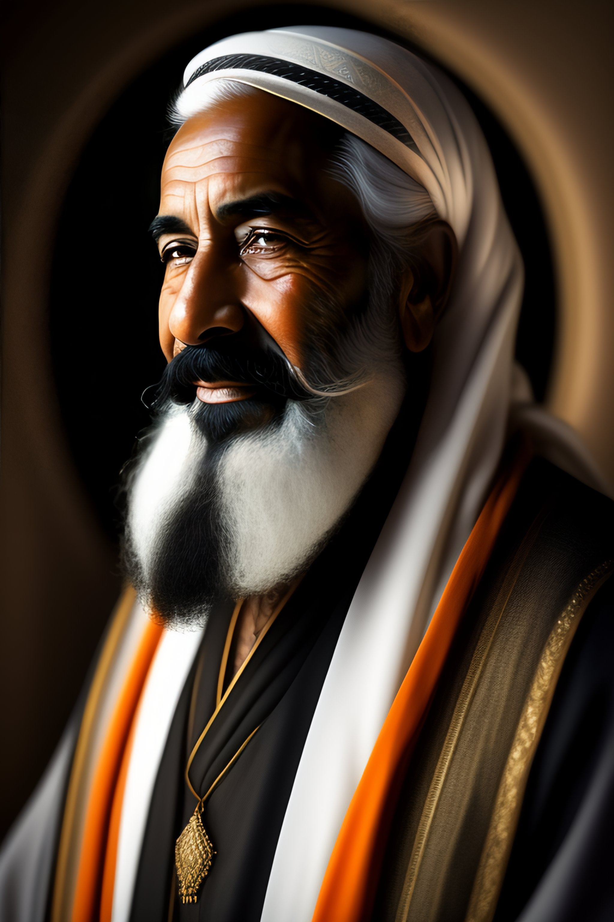 Lexica - Black and white portrait of a wrinked man , Arabian features ...