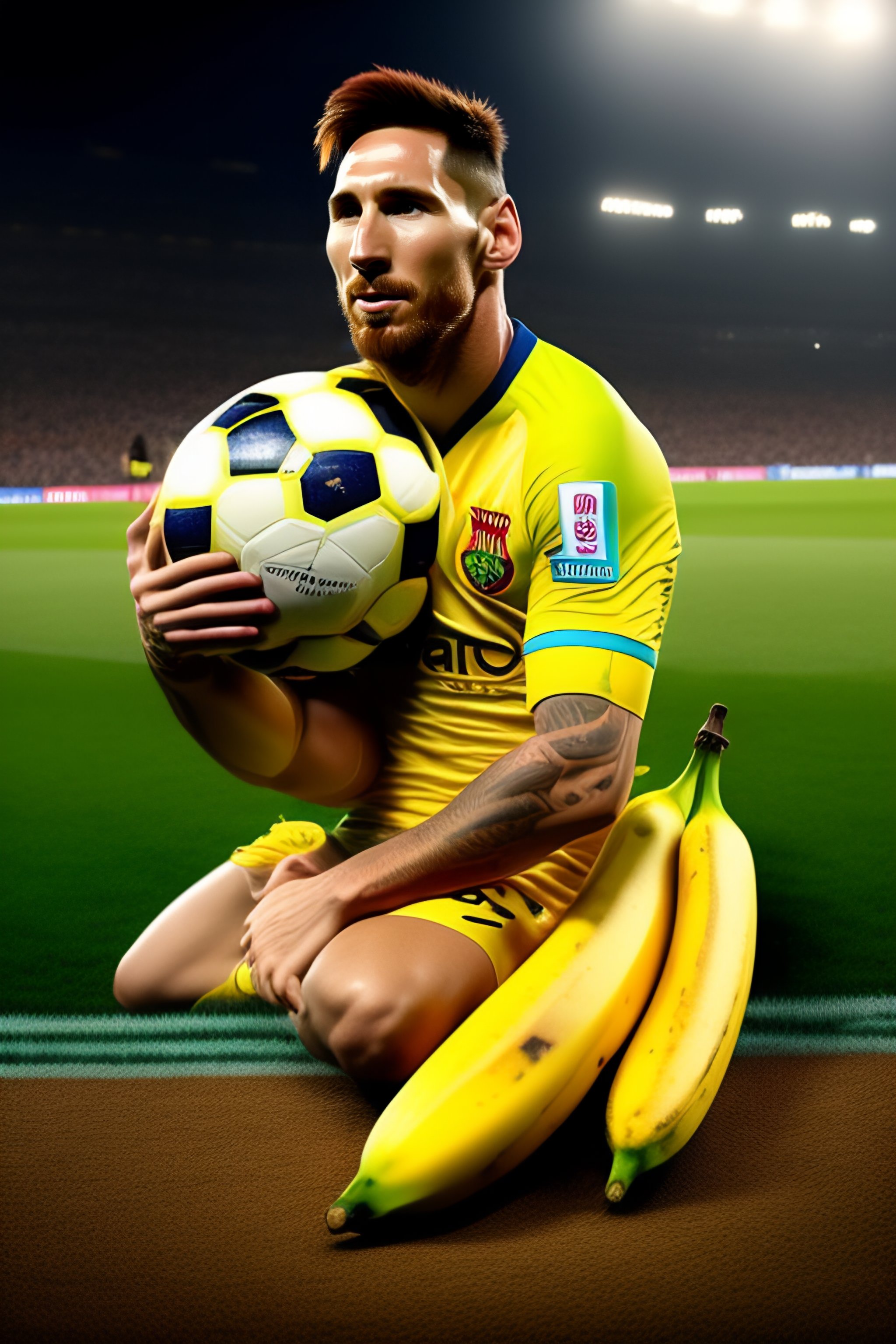 Lexica Messi with banana