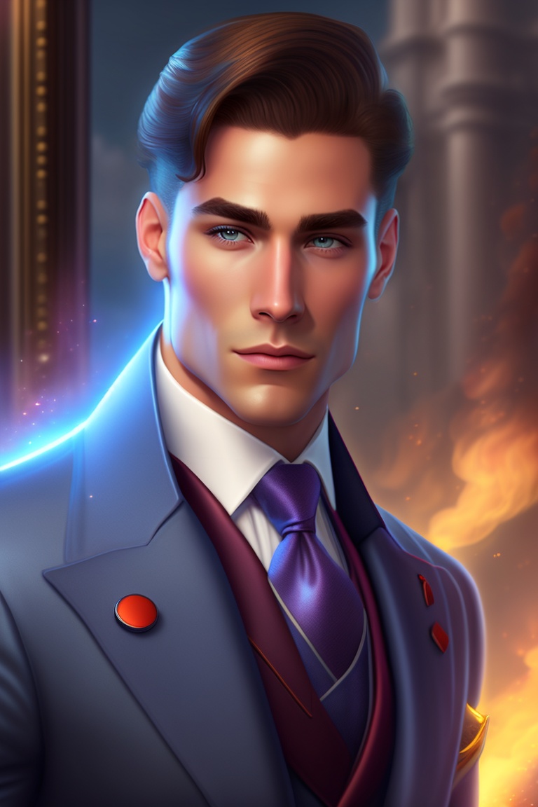 Lexica Handsome man, well dressed, science fantasy