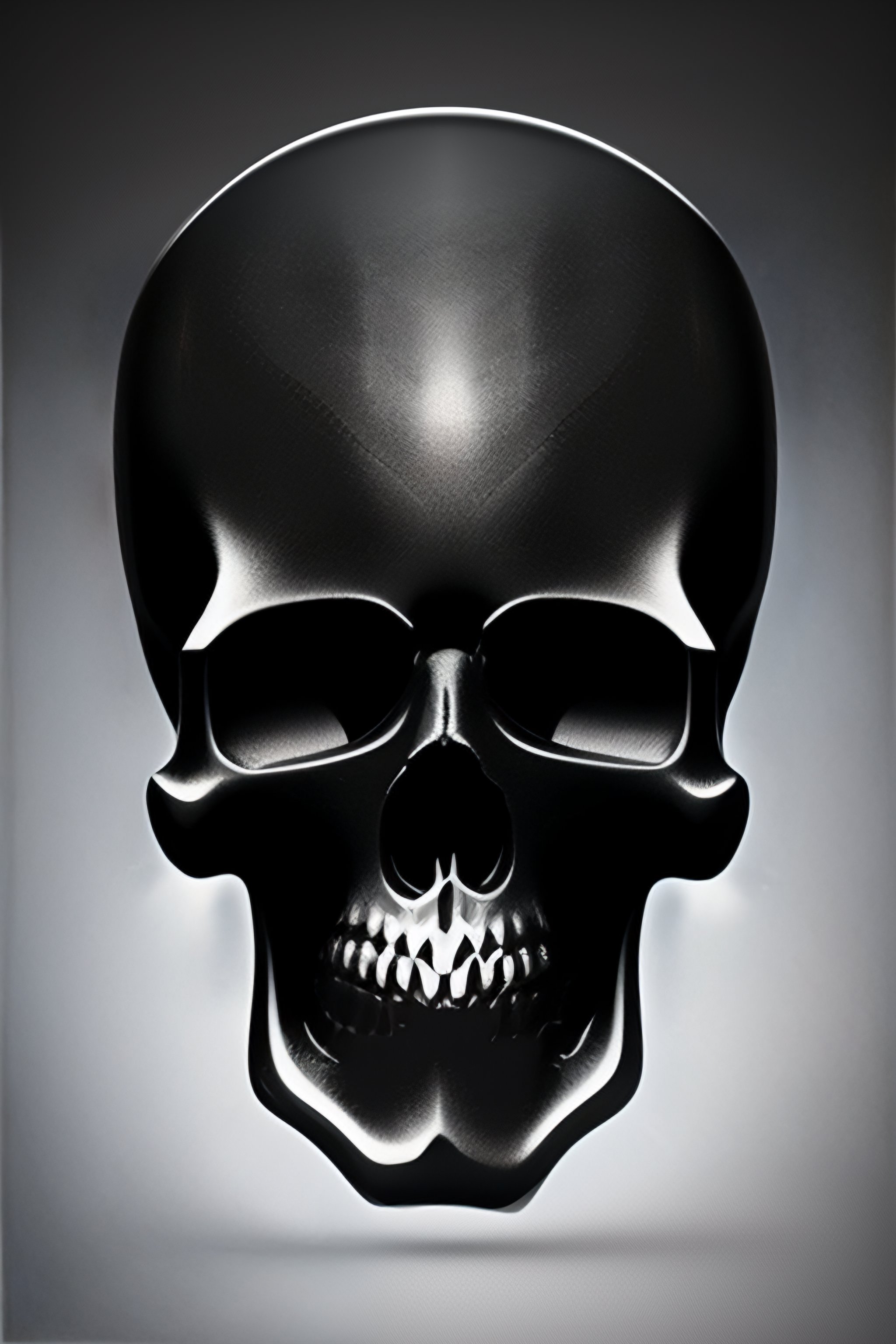 Lexica - Make alien skull icon black flat solid color hi res on white ...