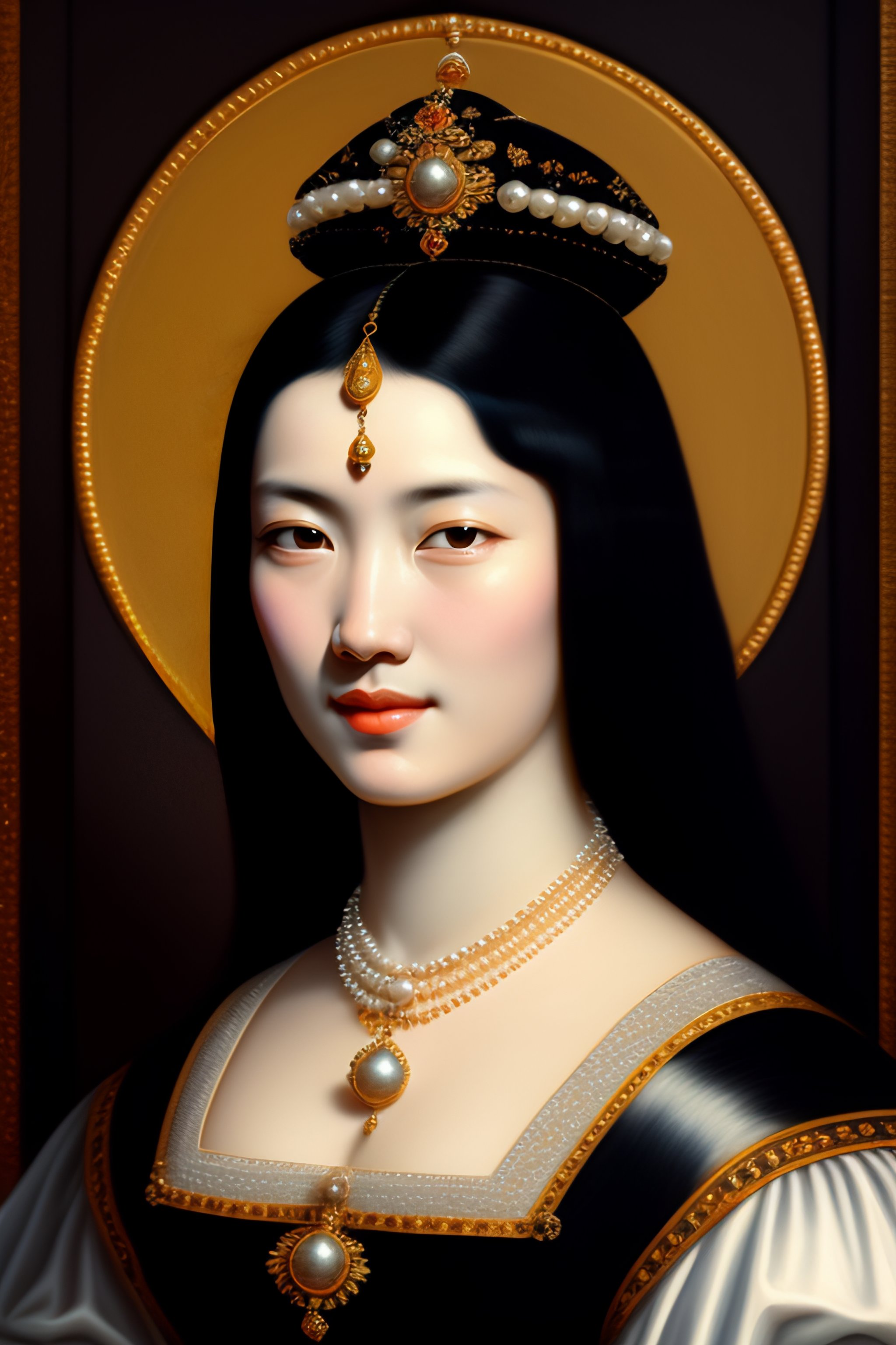 Lexica - 16th century painting of a black haired woman wearing an ...