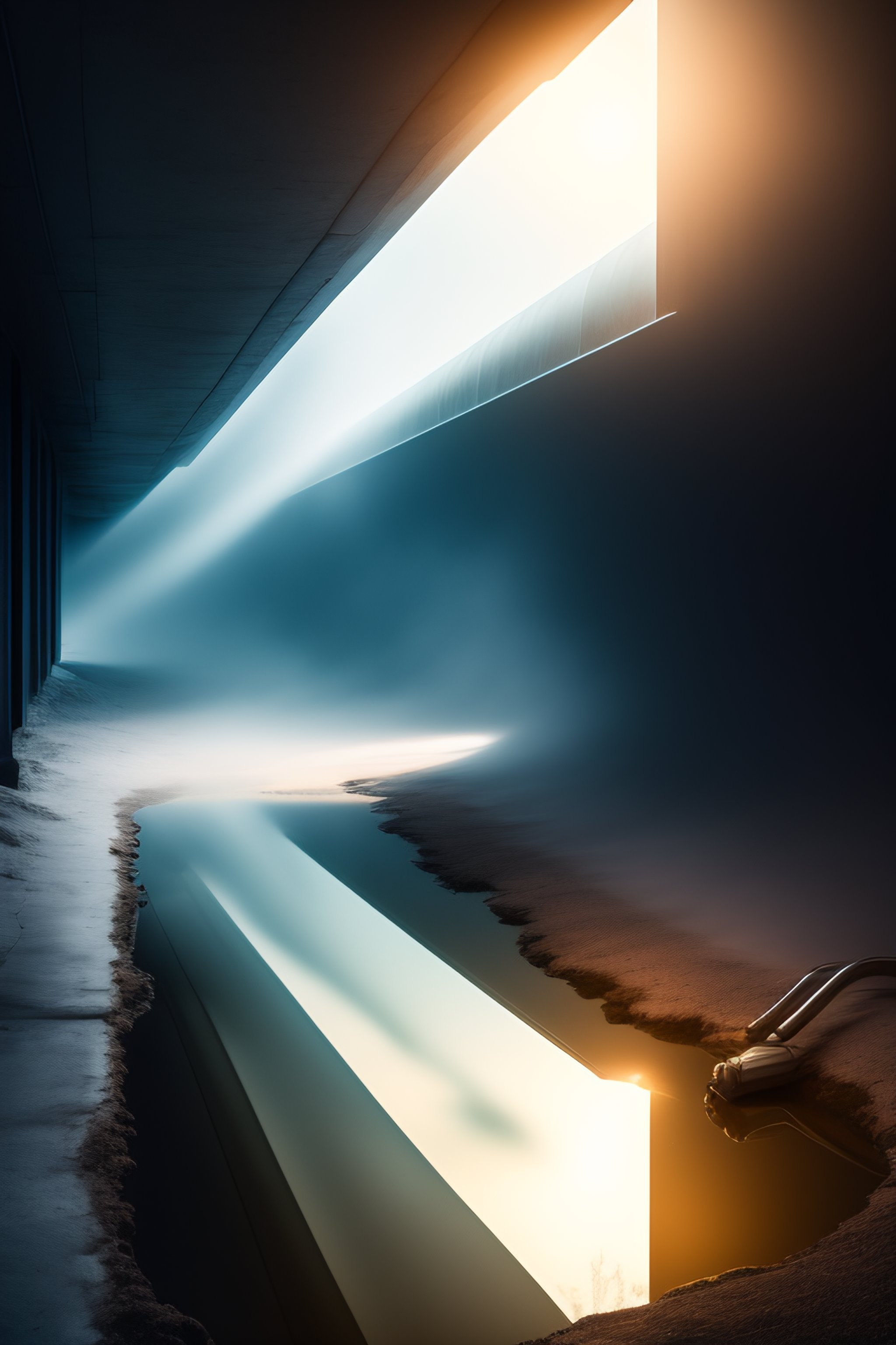 Lexica - Underground garage, water pipes, fog, water in the ground ...